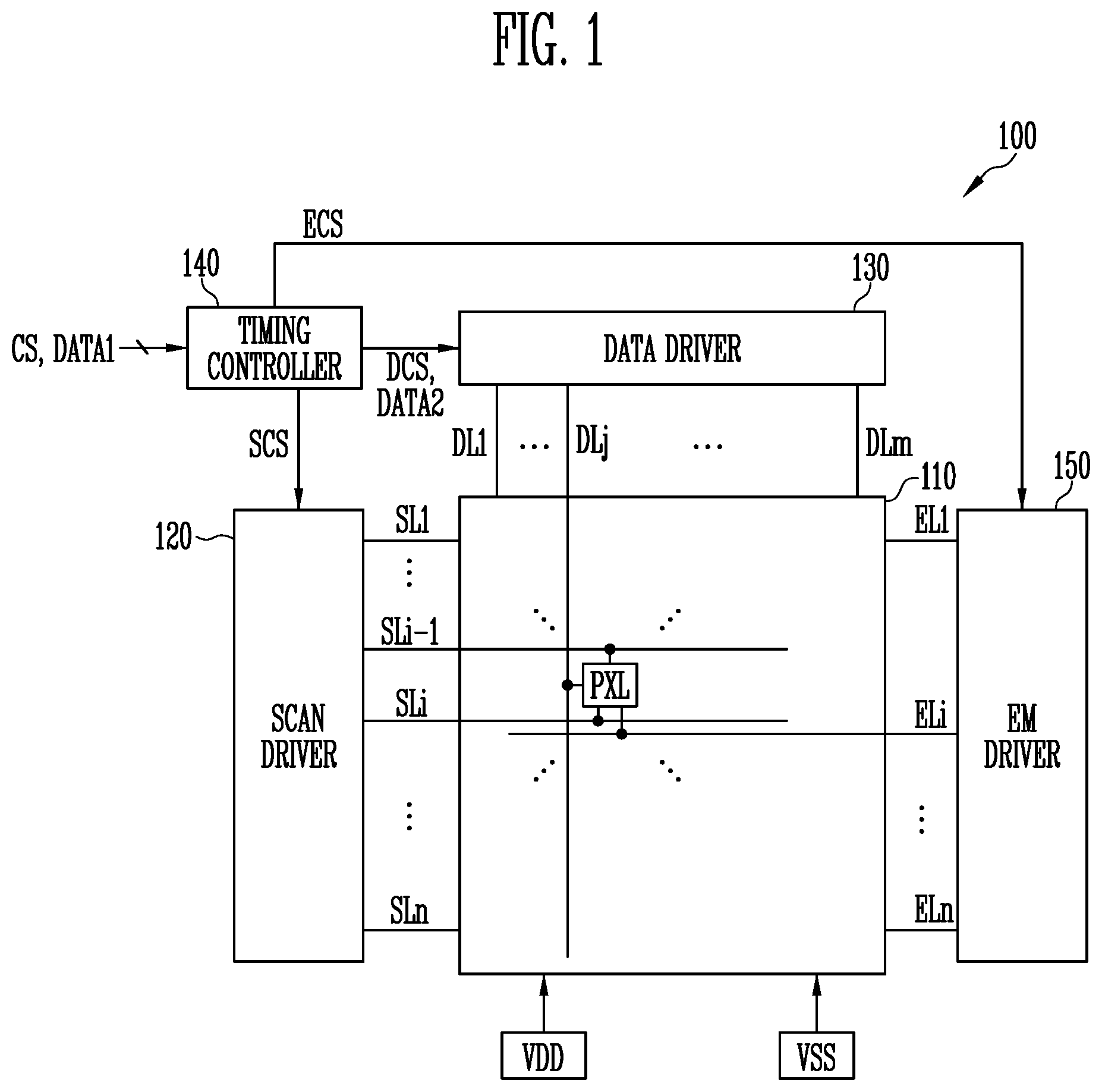 Patent US11783758 Figure 1 – Display device having one or more driving periods