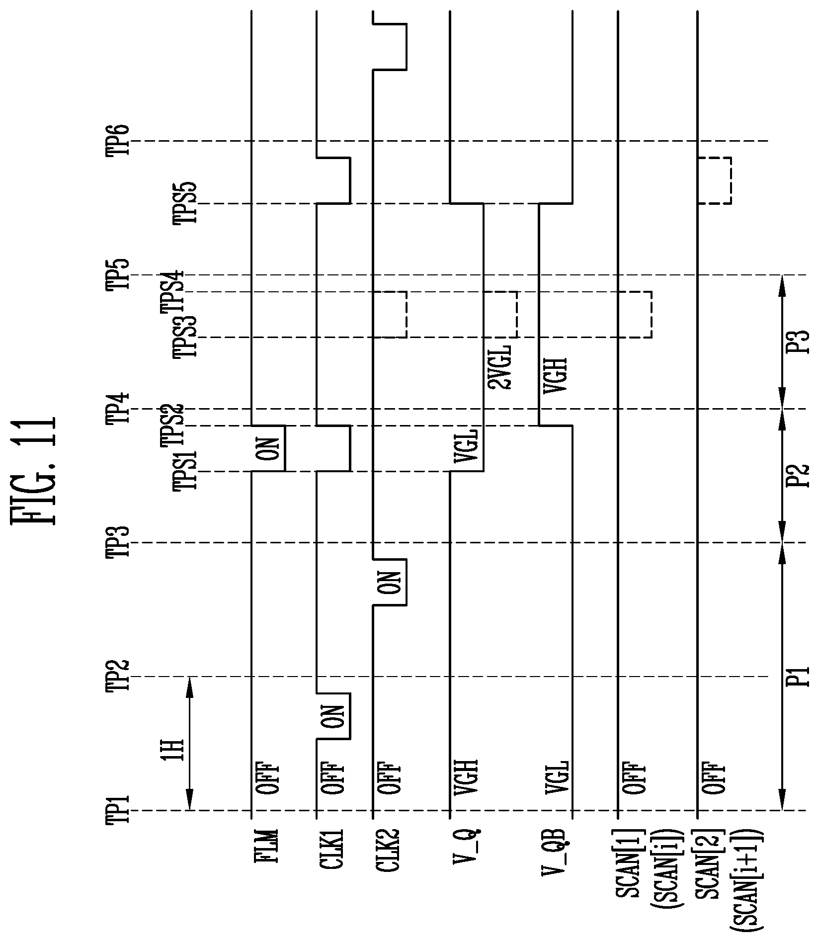 Patent US11783758 Figure 11 – Display device having one or more driving periods