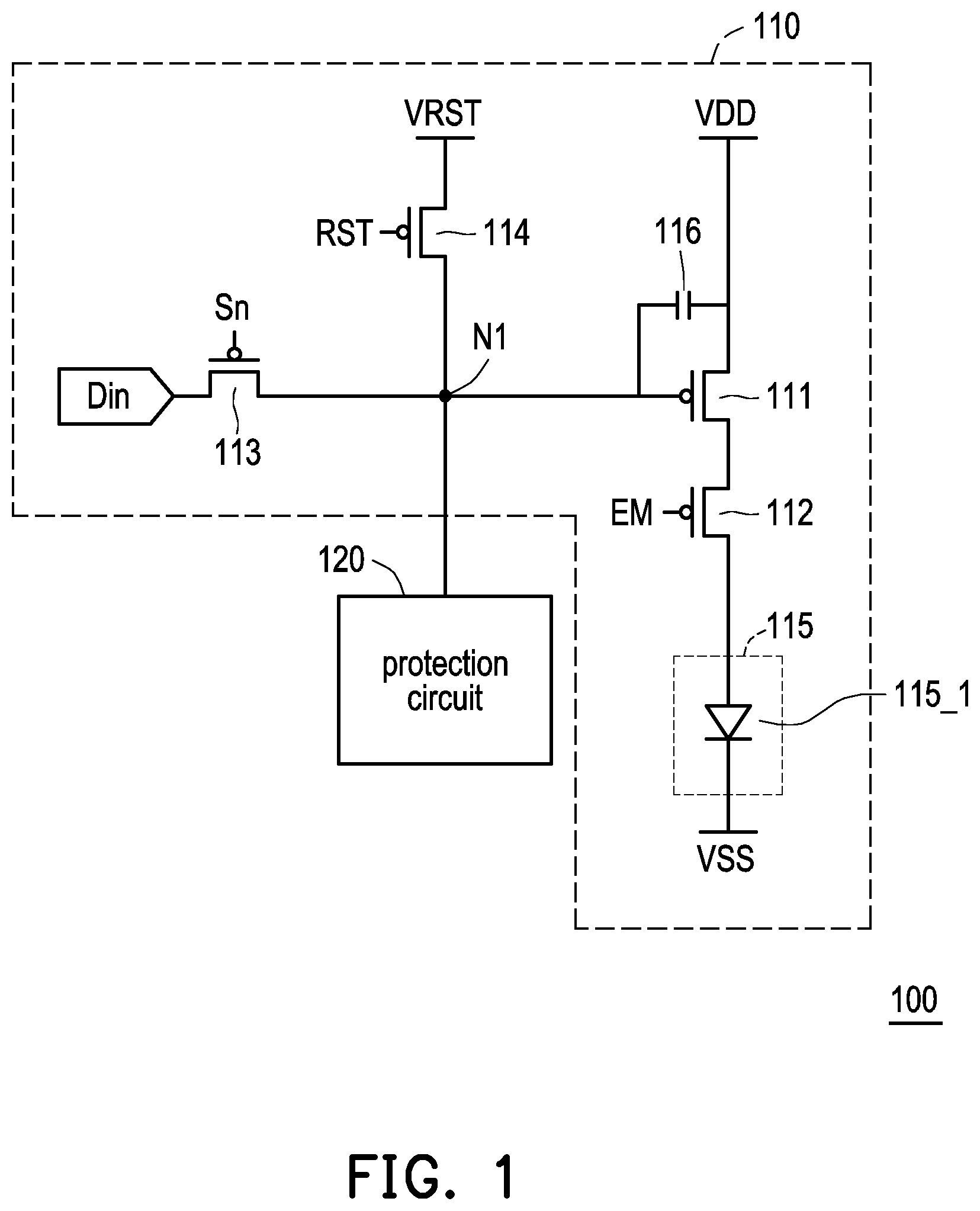 Patent US11783761 Figure 1 – Electronic device