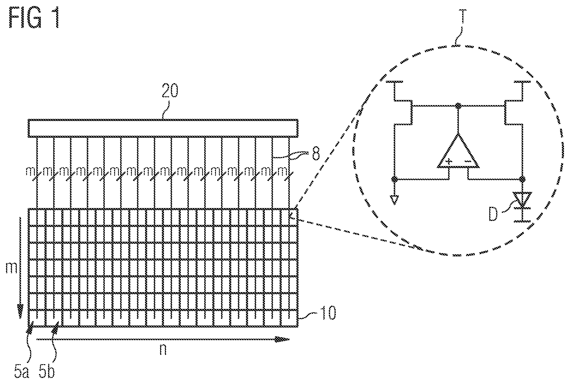 Patent US11783762 Figure 1 – Device and method for operating a diode array