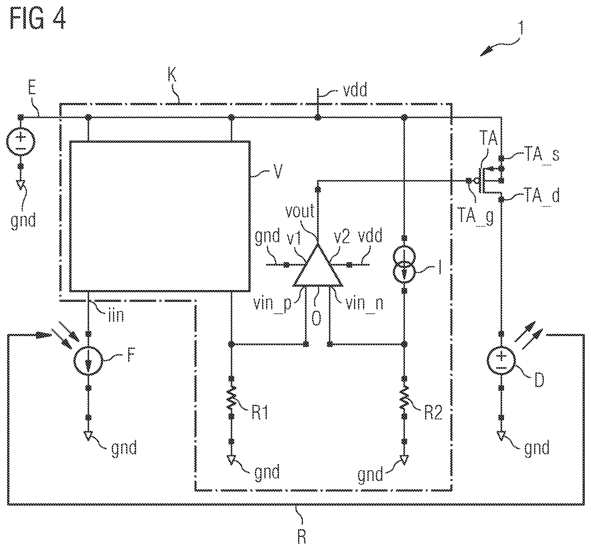 Patent US11783762 Figure 4 – Device and method for operating a diode array