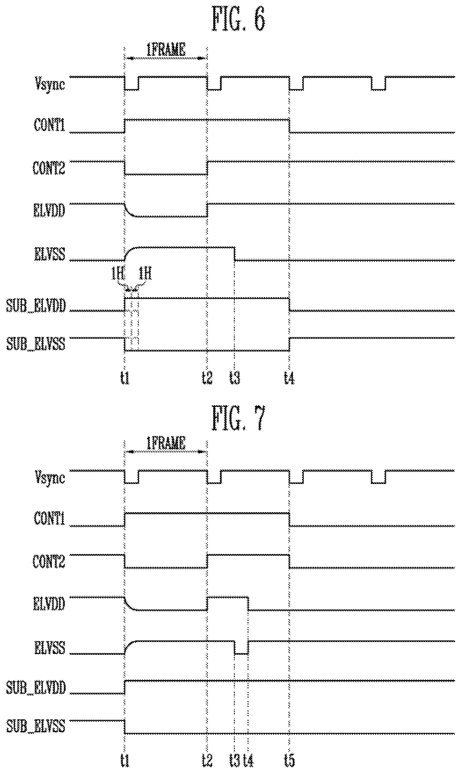 Patent US11783768 Figure 6 – Power supply device supplying sub-driving voltage to display device during abnormal operation