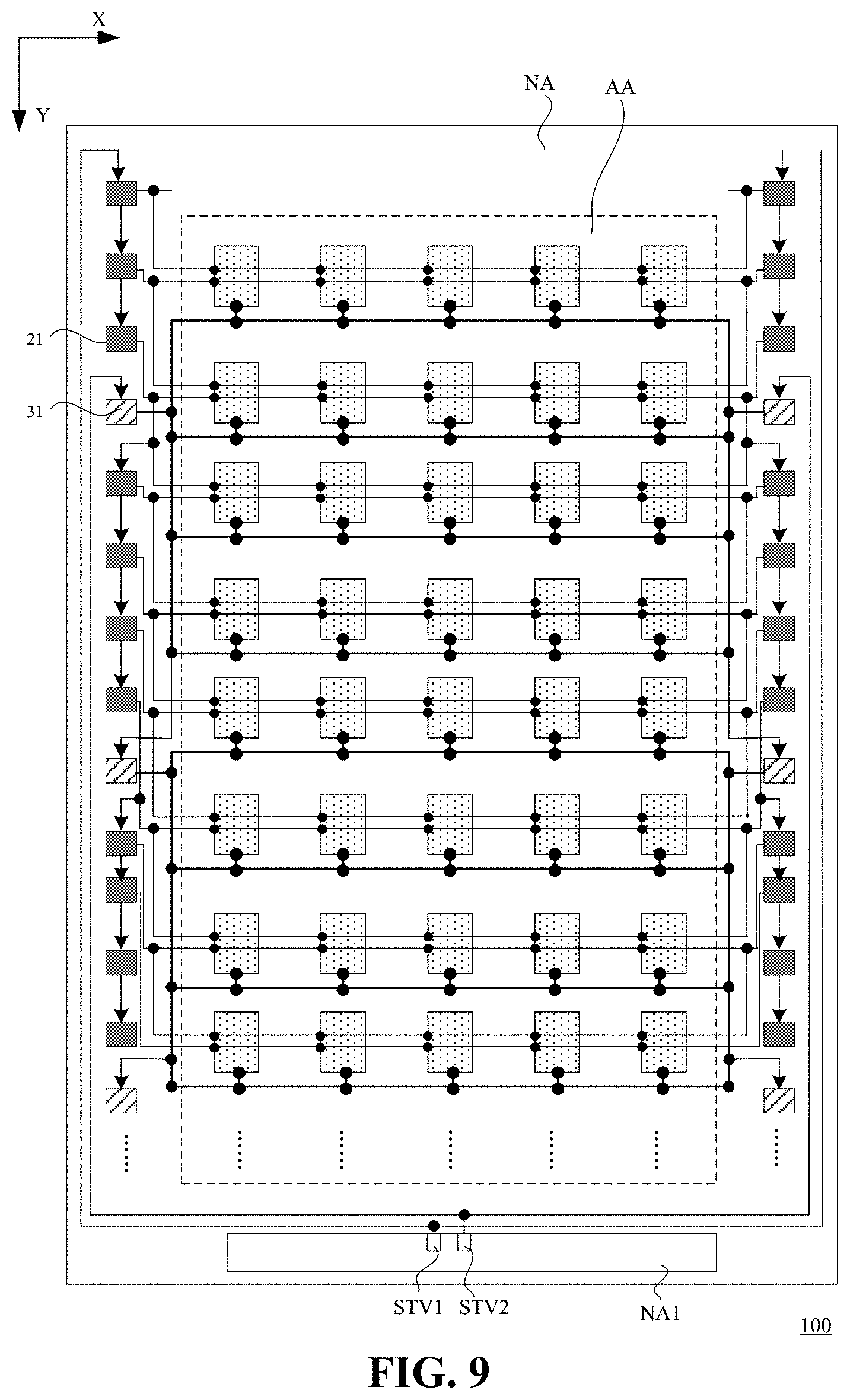 Patent US11783772 Figure 9 – Array substrate, display panel, and display device