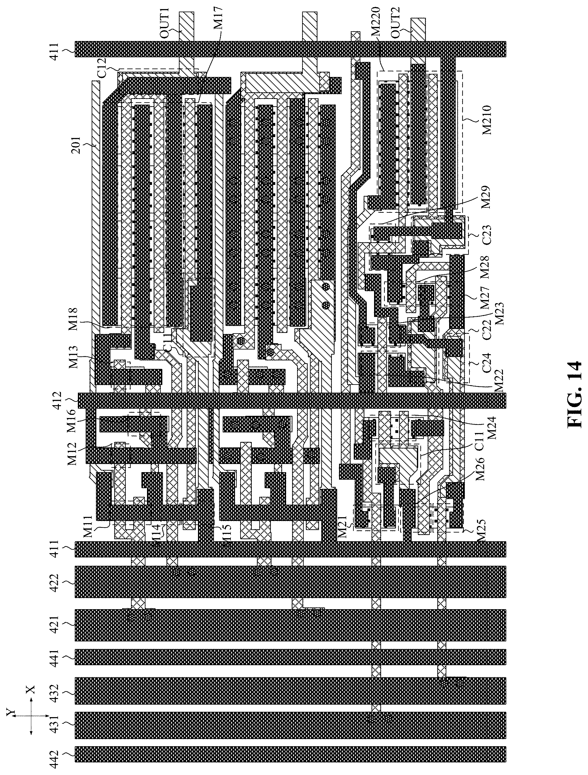 Patent US11783772 Figure 14 – Array substrate, display panel, and display device