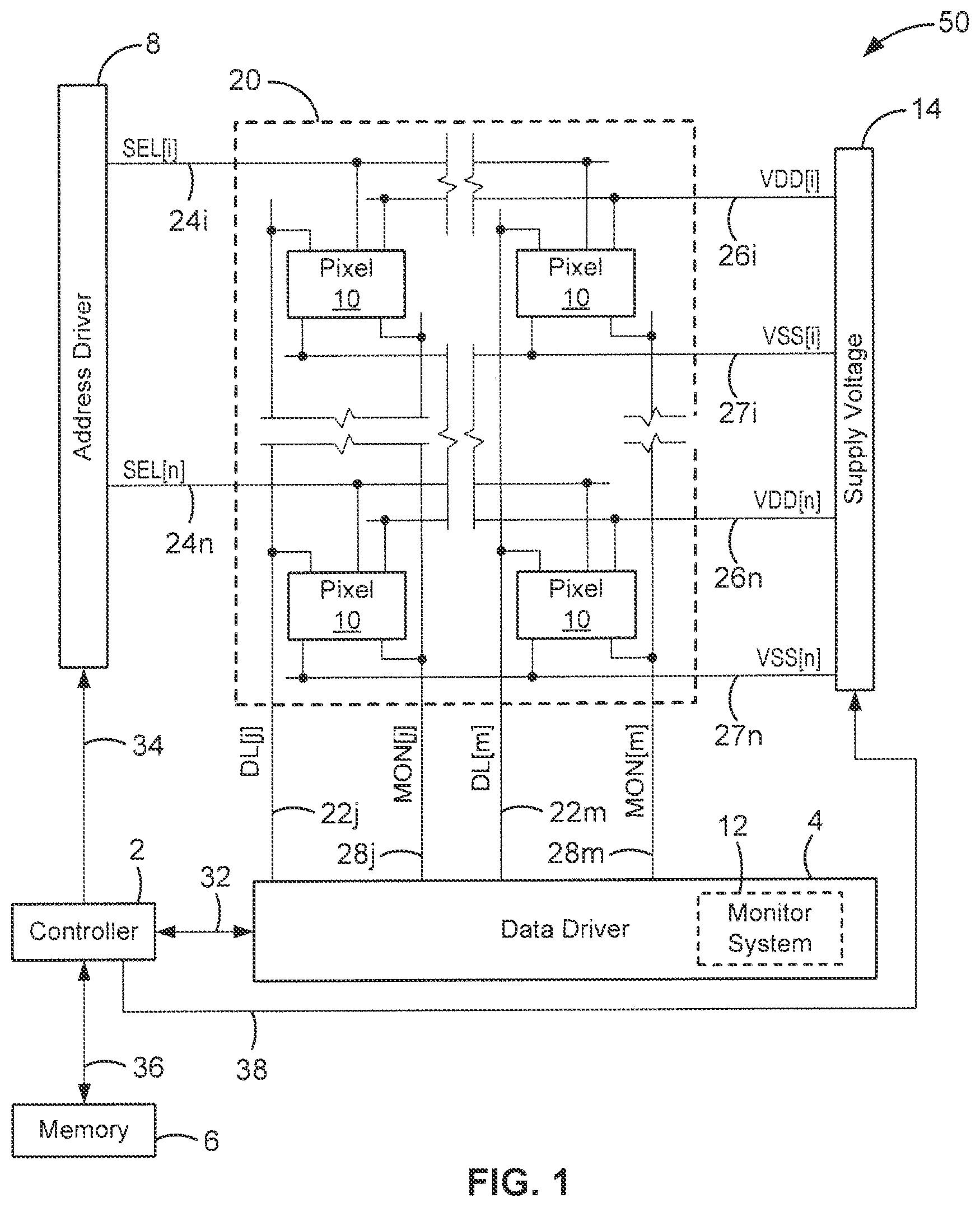 Patent US11783773 Figure 1 – Pixel circuits for AMOLED displays