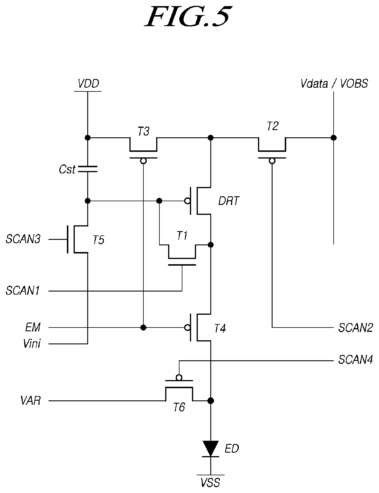 Patent US11783774 Figure 5 – Display device, driving circuit and display driving method