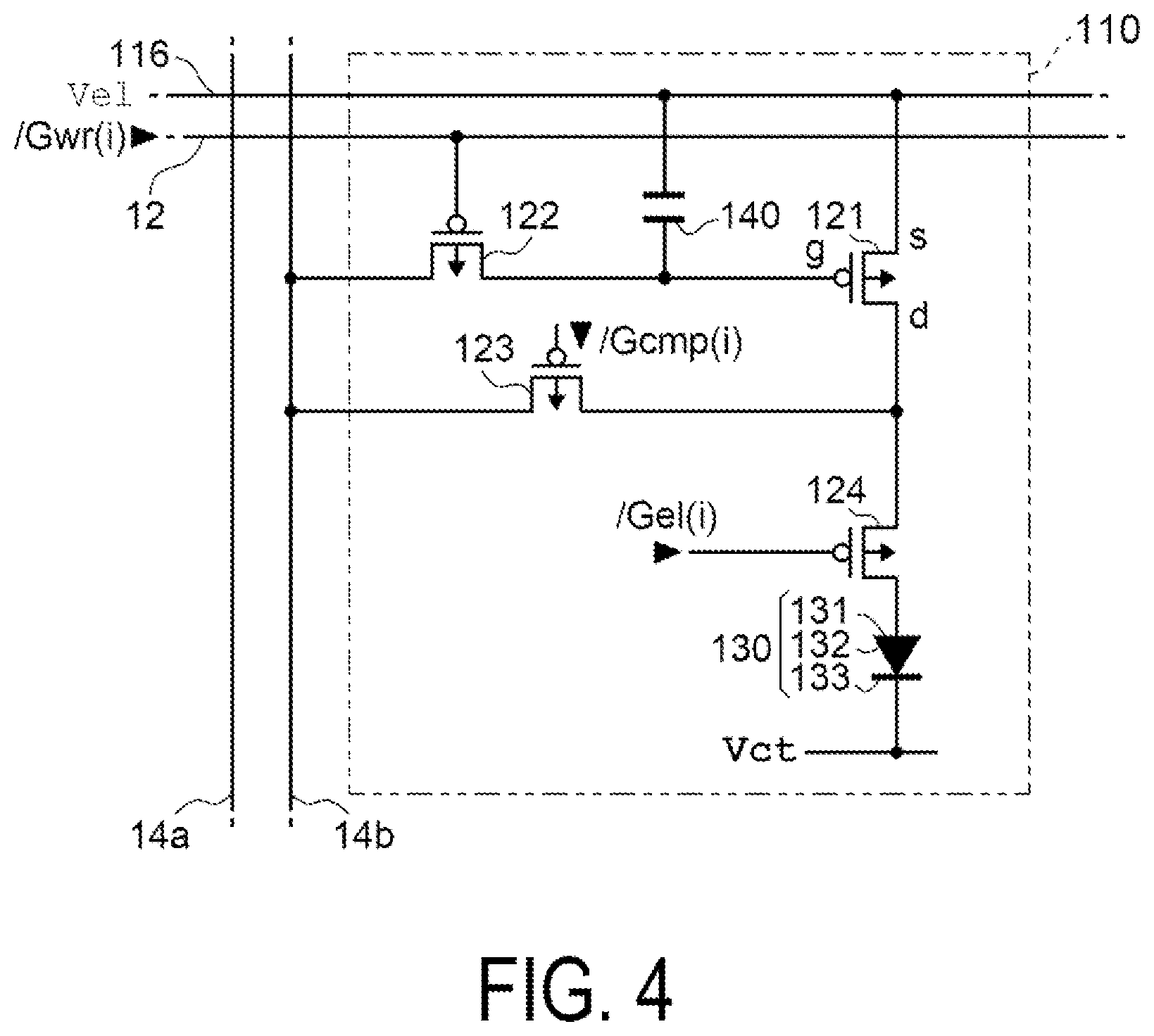 Patent US11783775 Figure 4 – Electro-optical device, driving method for electro-optical device, and electronic apparatus