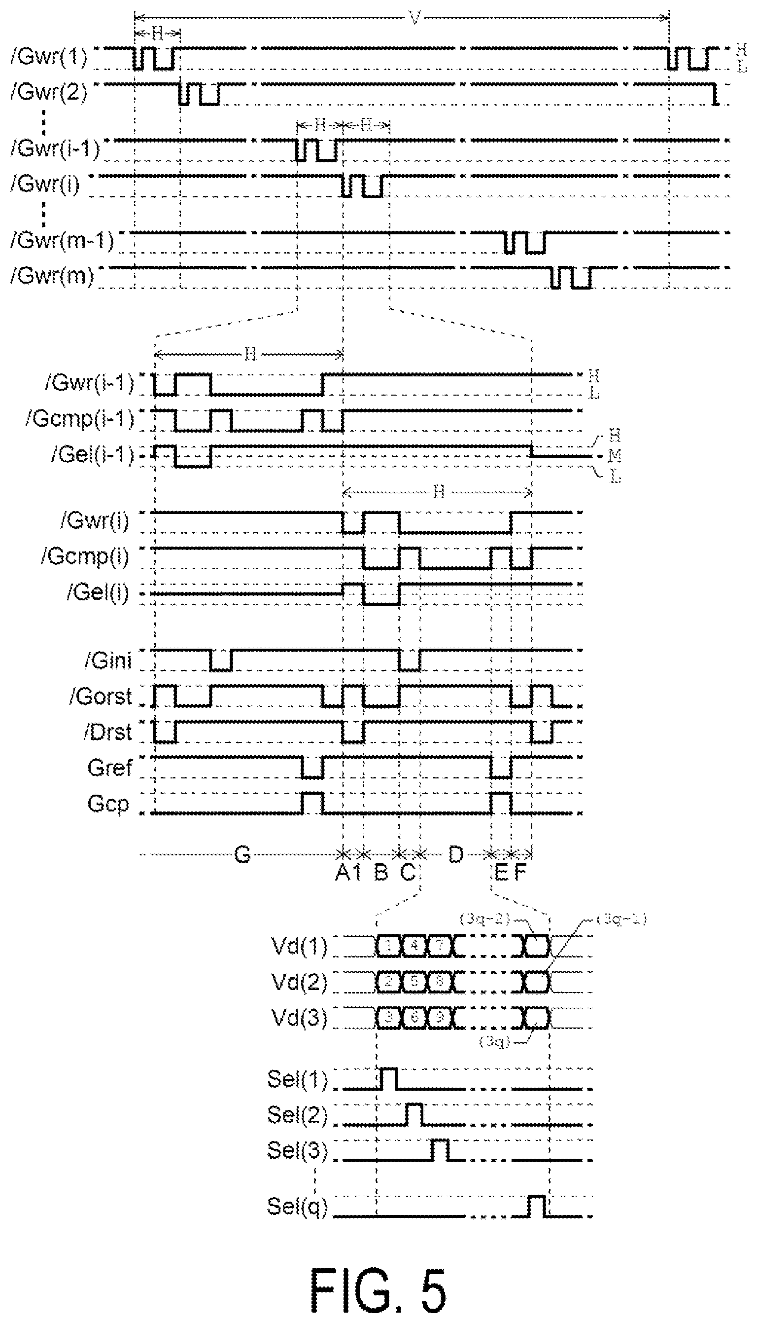 Patent US11783775 Figure 5 – Electro-optical device, driving method for electro-optical device, and electronic apparatus