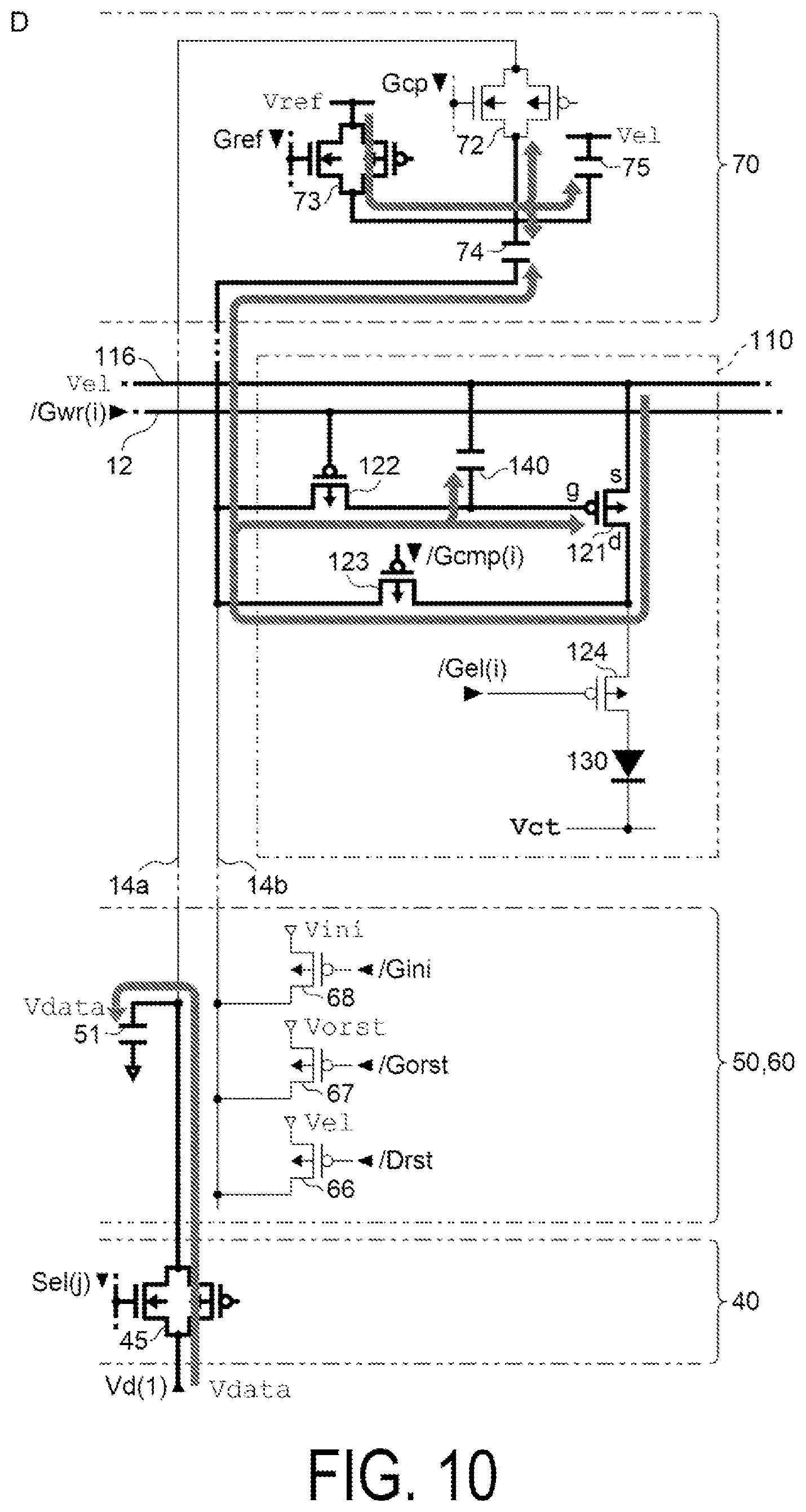 Patent US11783775 Figure 10 – Electro-optical device, driving method for electro-optical device, and electronic apparatus