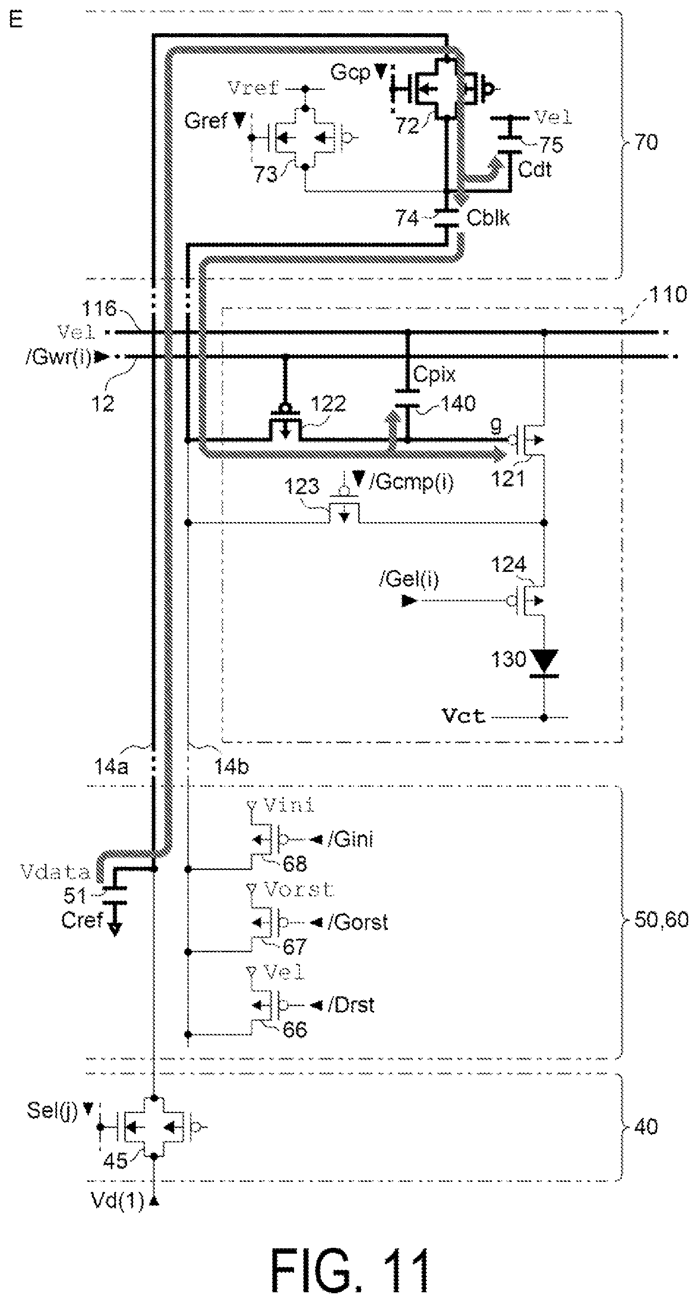 Patent US11783775 Figure 11 – Electro-optical device, driving method for electro-optical device, and electronic apparatus