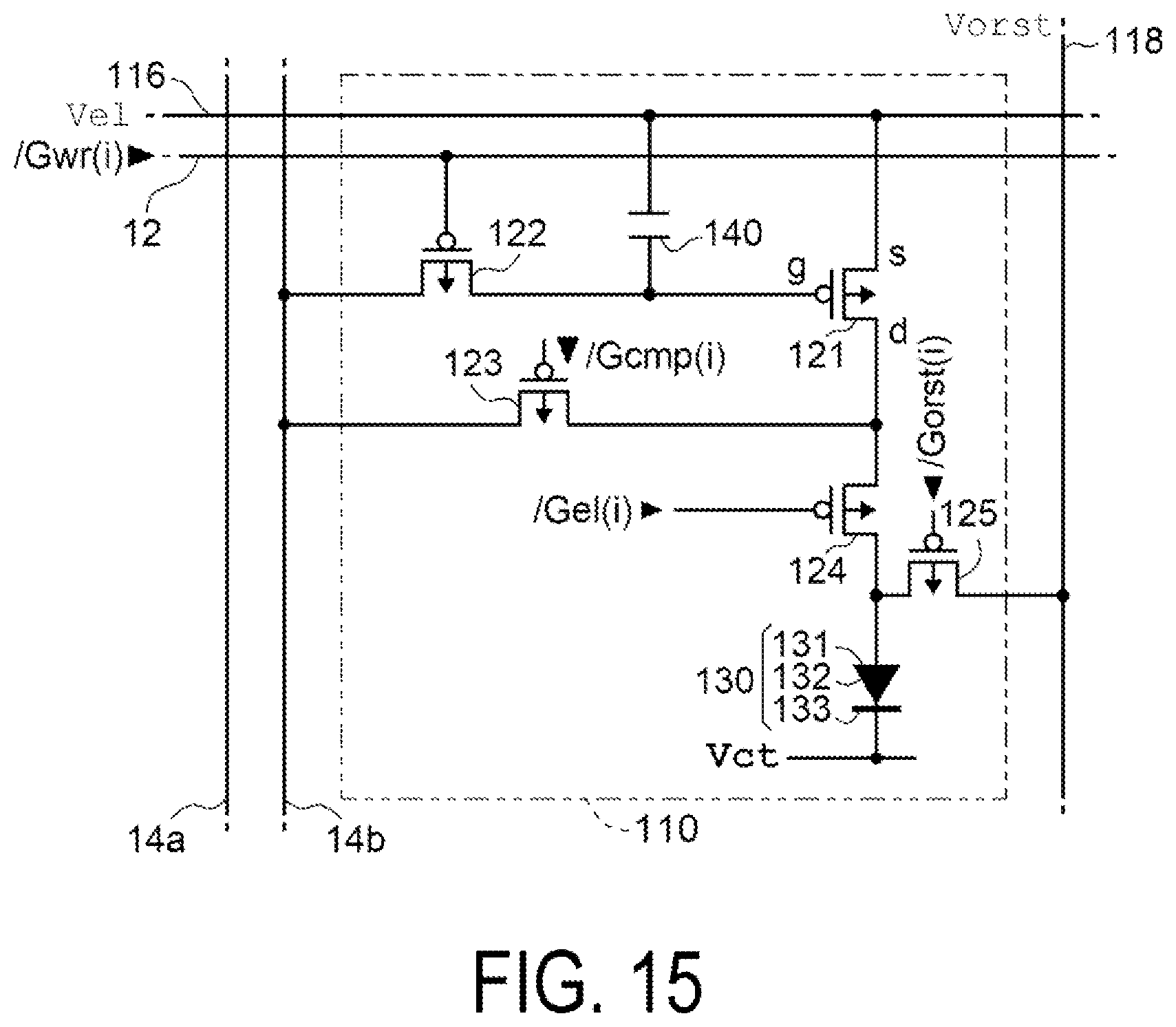 Patent US11783775 Figure 15 – Electro-optical device, driving method for electro-optical device, and electronic apparatus