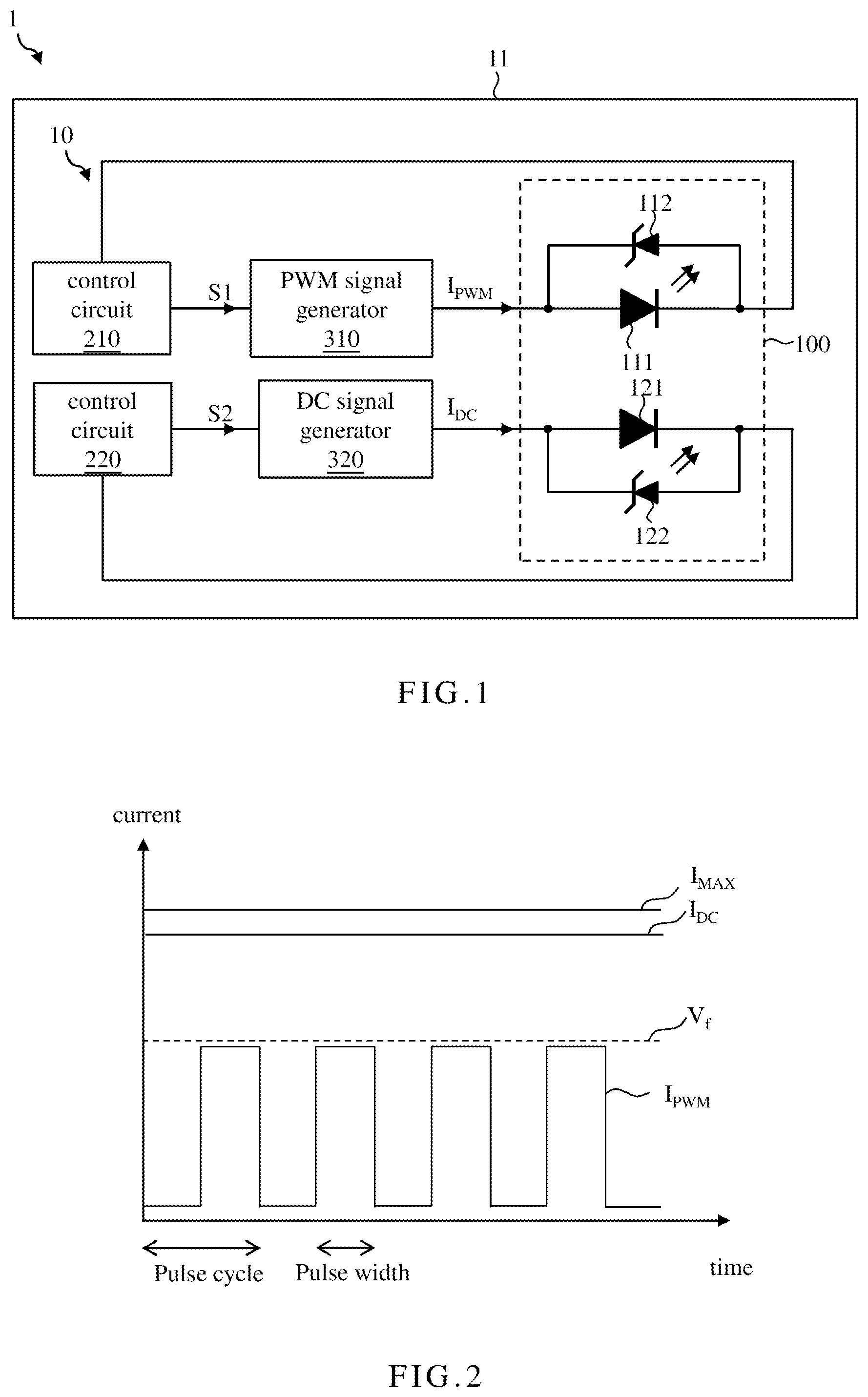 Patent US11783785 Figure 1 – LED device having diodes controlled by different signals, operating method of the same, and display device