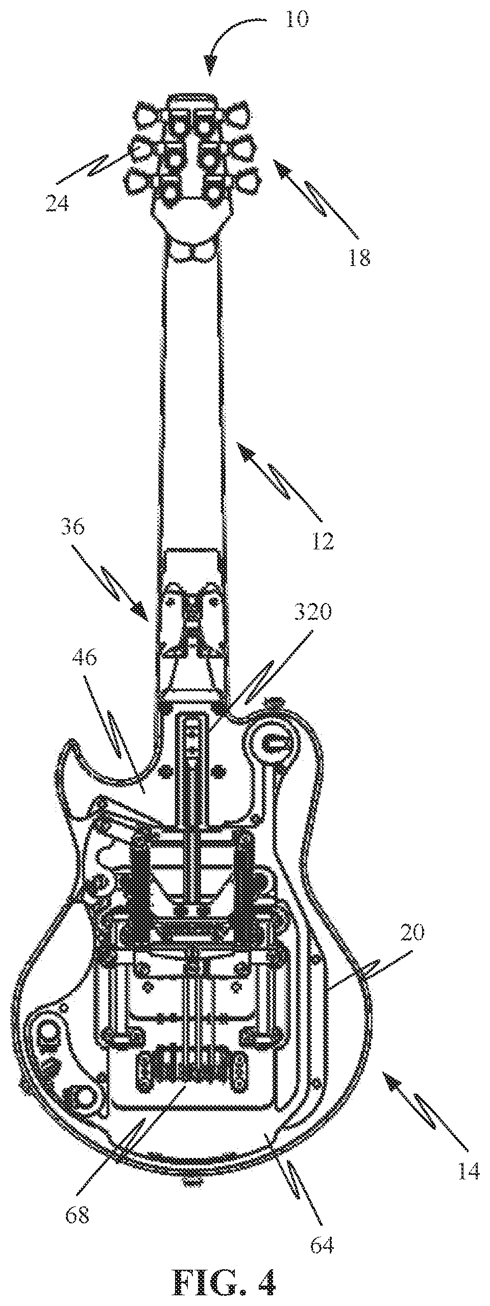 Patent US11783800 Figure 4 – Foldable stringed instrument