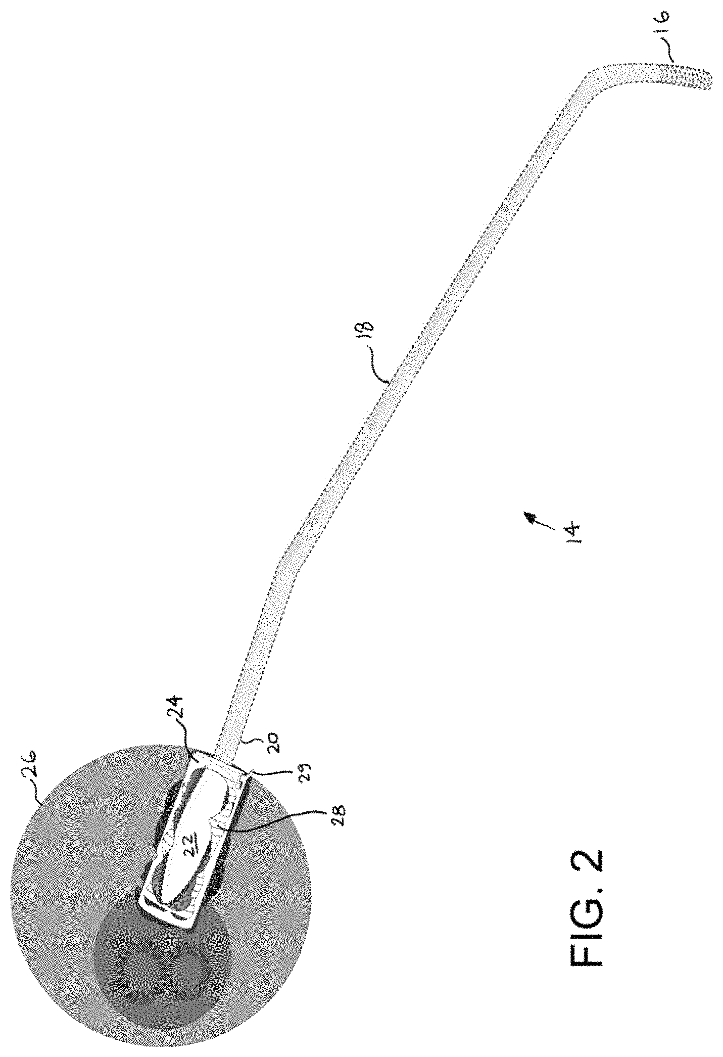 Patent US11783802 Figure 2 – Tremolo bar attachment accessory device