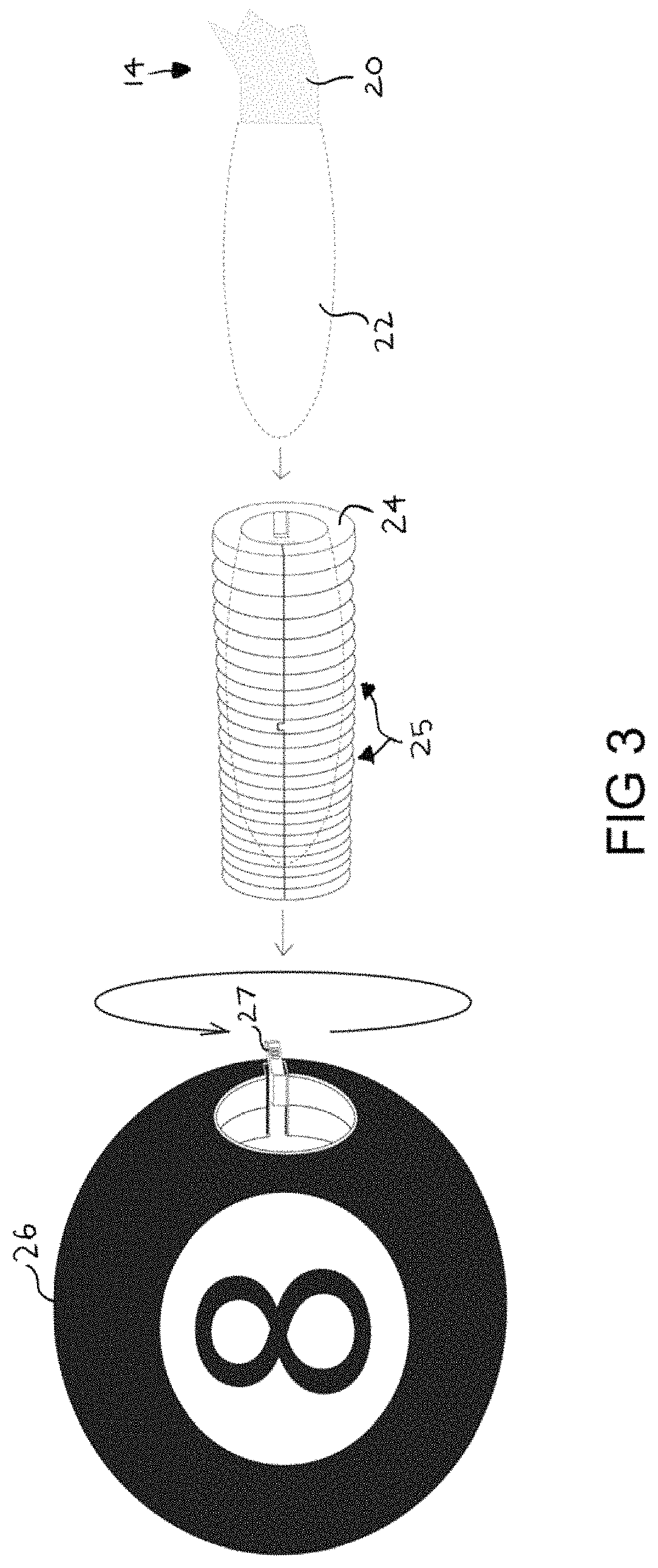 Patent US11783802 Figure 3 – Tremolo bar attachment accessory device