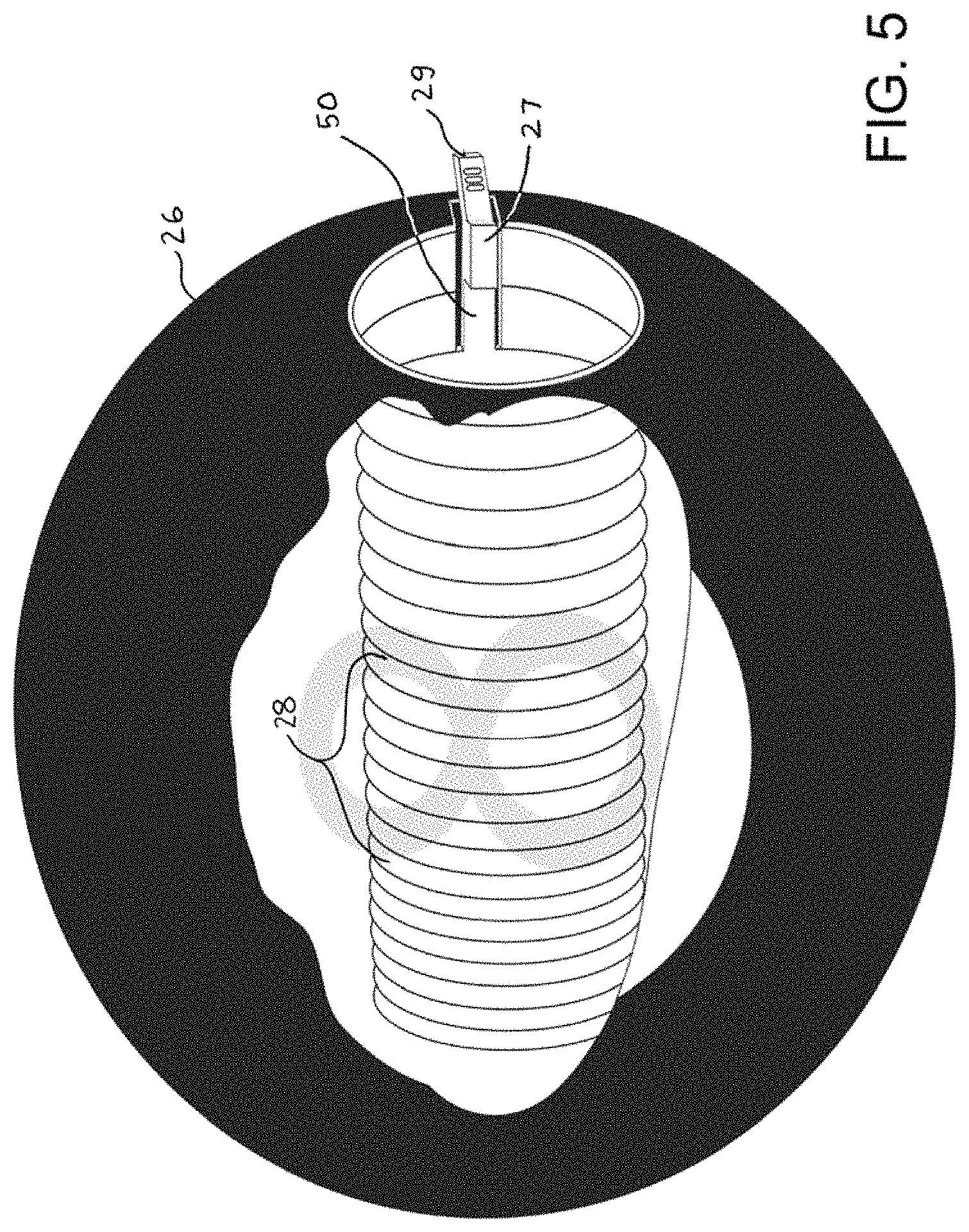 Patent US11783802 Figure 5 – Tremolo bar attachment accessory device