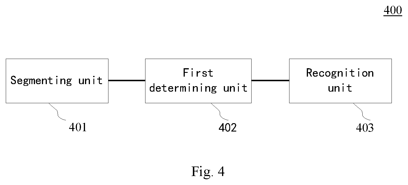 Patent US11783808 Figure 4 – Audio content recognition method and apparatus, and device and computer-readable medium