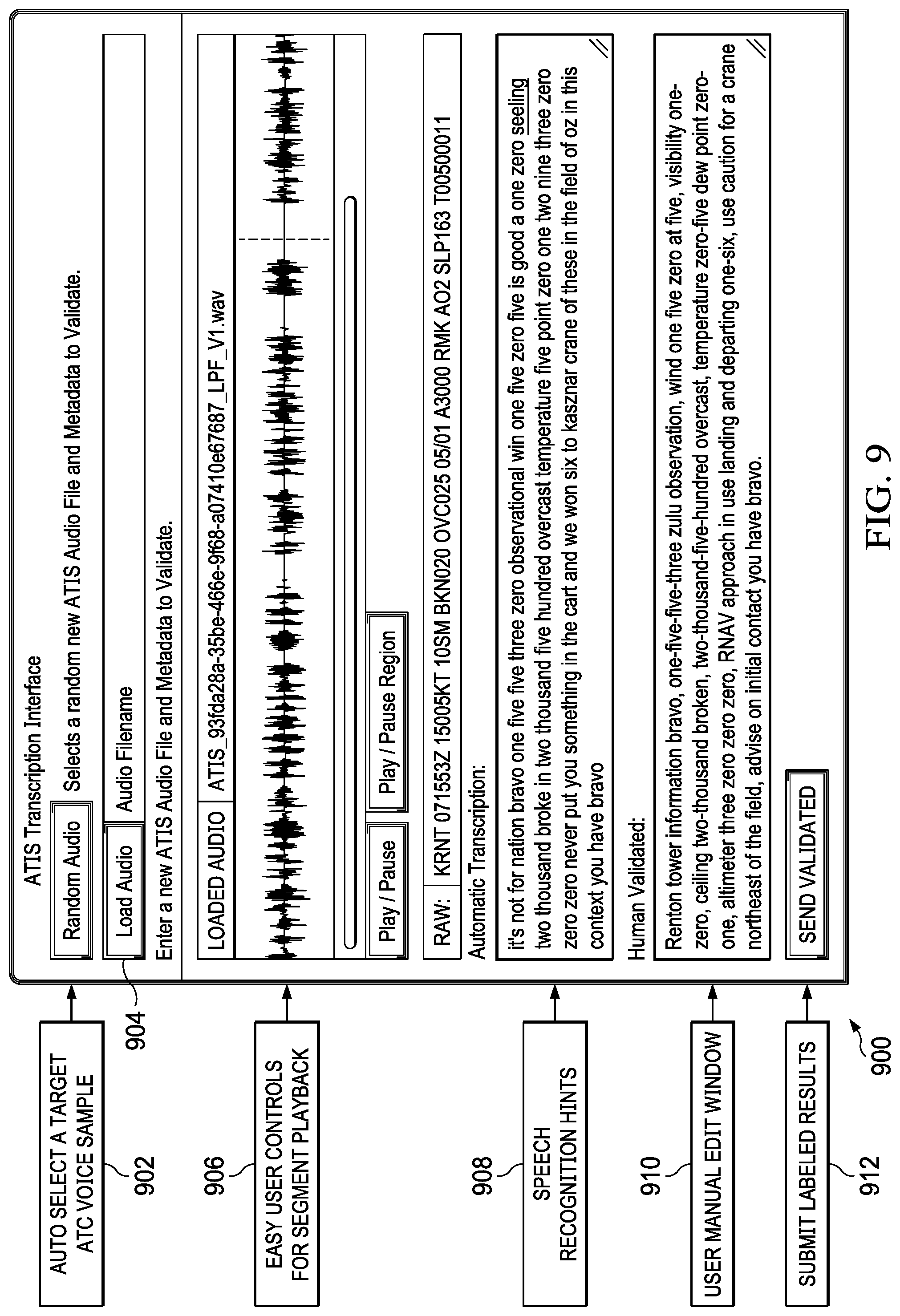 Patent US11783810 Figure 8 – Voice activity detection and dialogue recognition for air traffic control