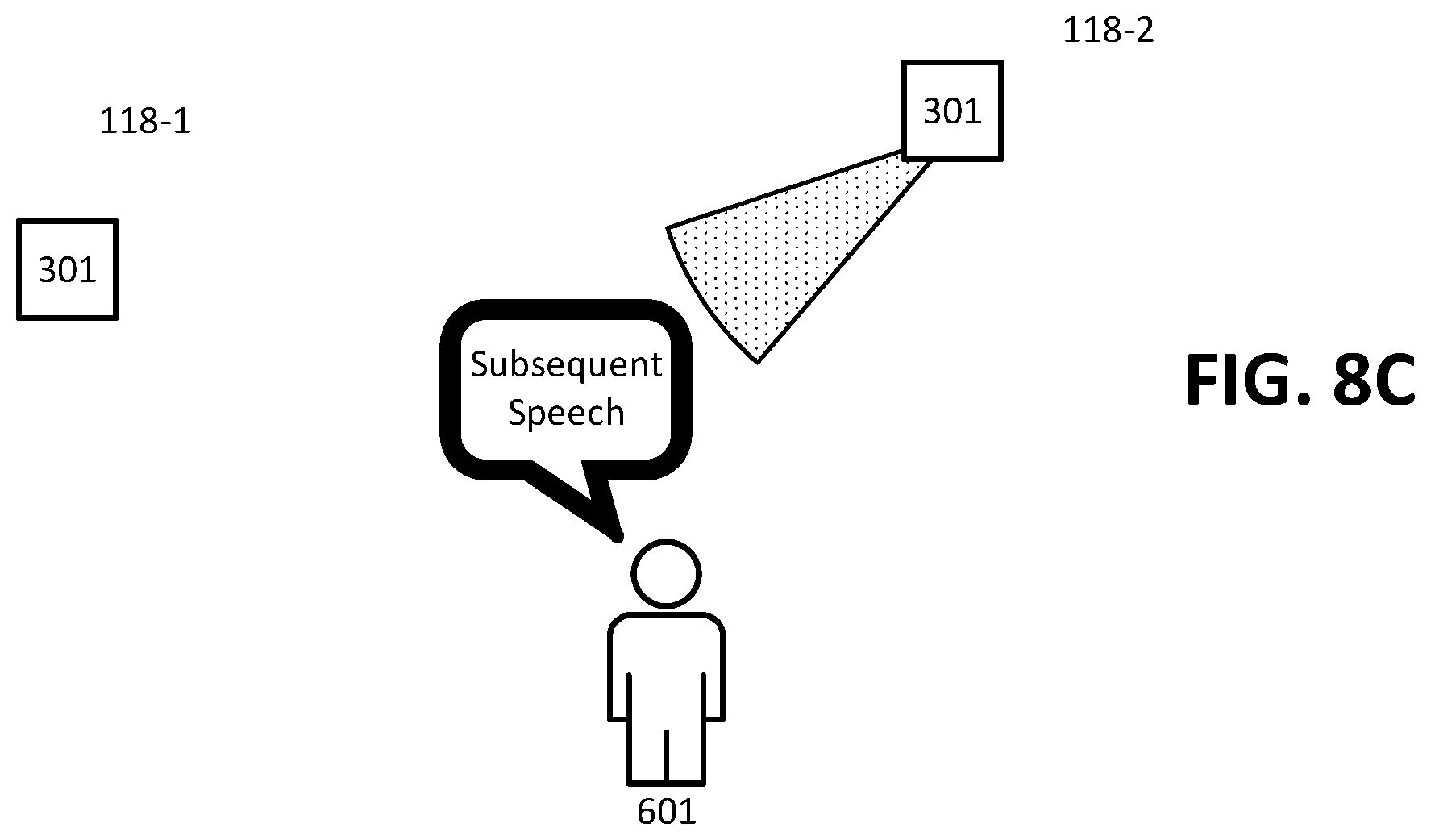 Patent US11783821 Figure 10 – Keyword-based audio source localization