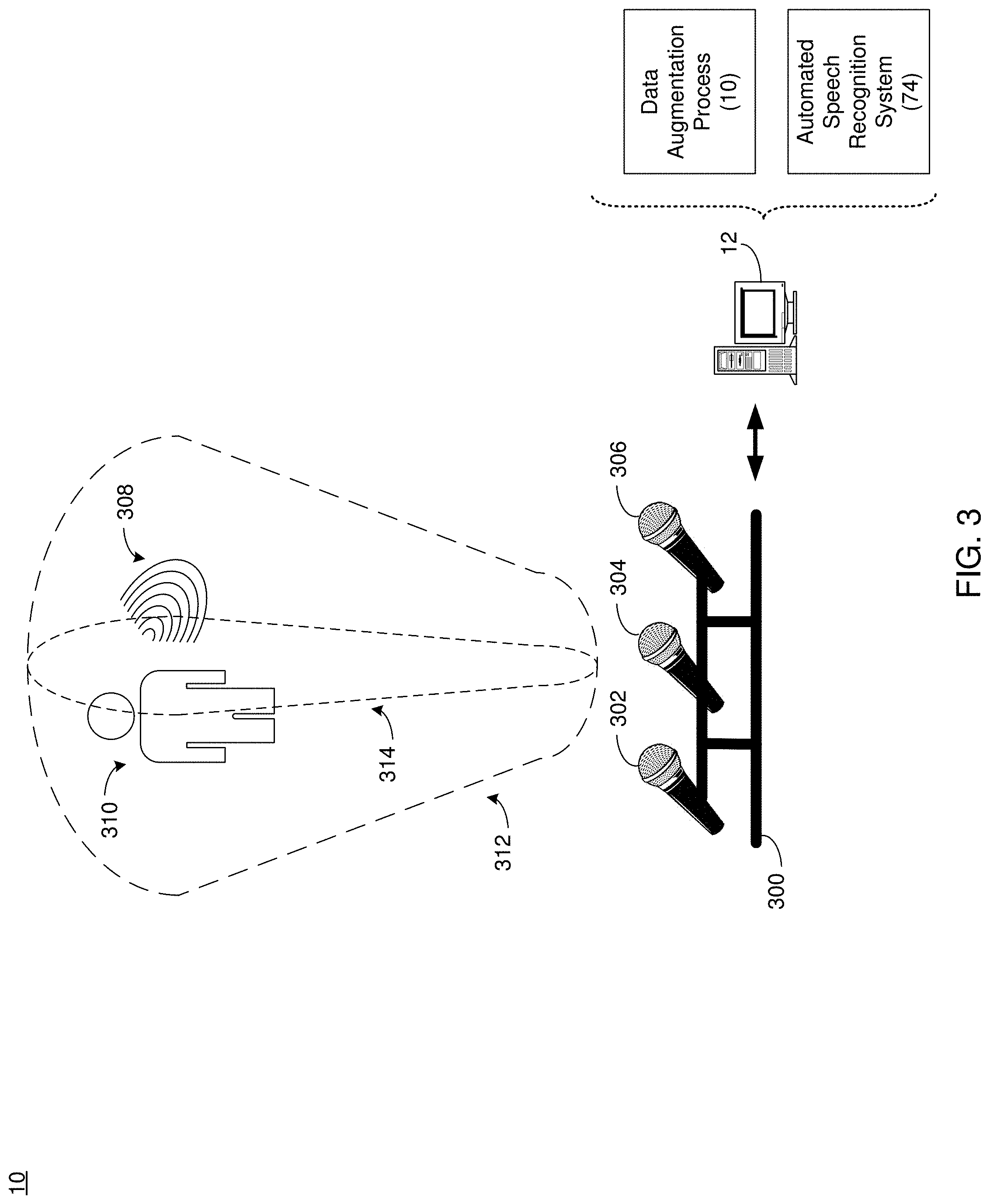 Patent US11783826 Figure 3 – System and method for data augmentation and speech processing in dynamic acoustic environments