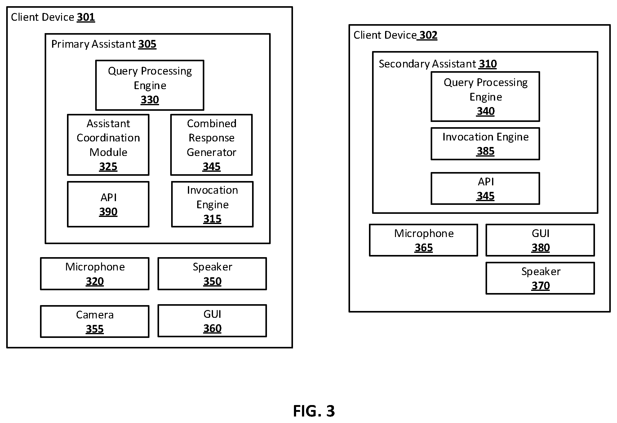 Patent US11783828 Figure 3 – Combining responses from multiple automated assistants