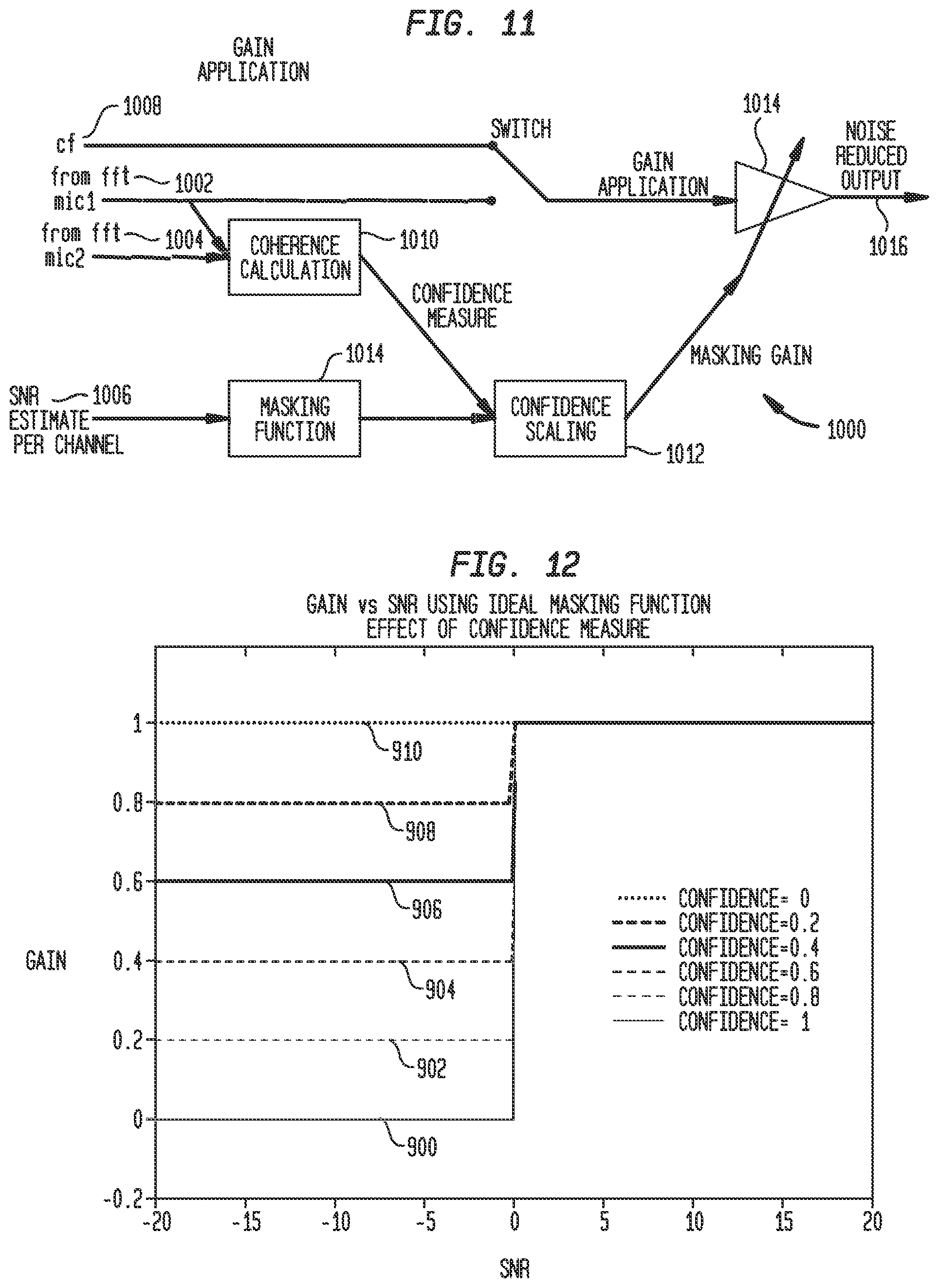Patent US11783845 Figure 11 – Sound processing with increased noise suppression