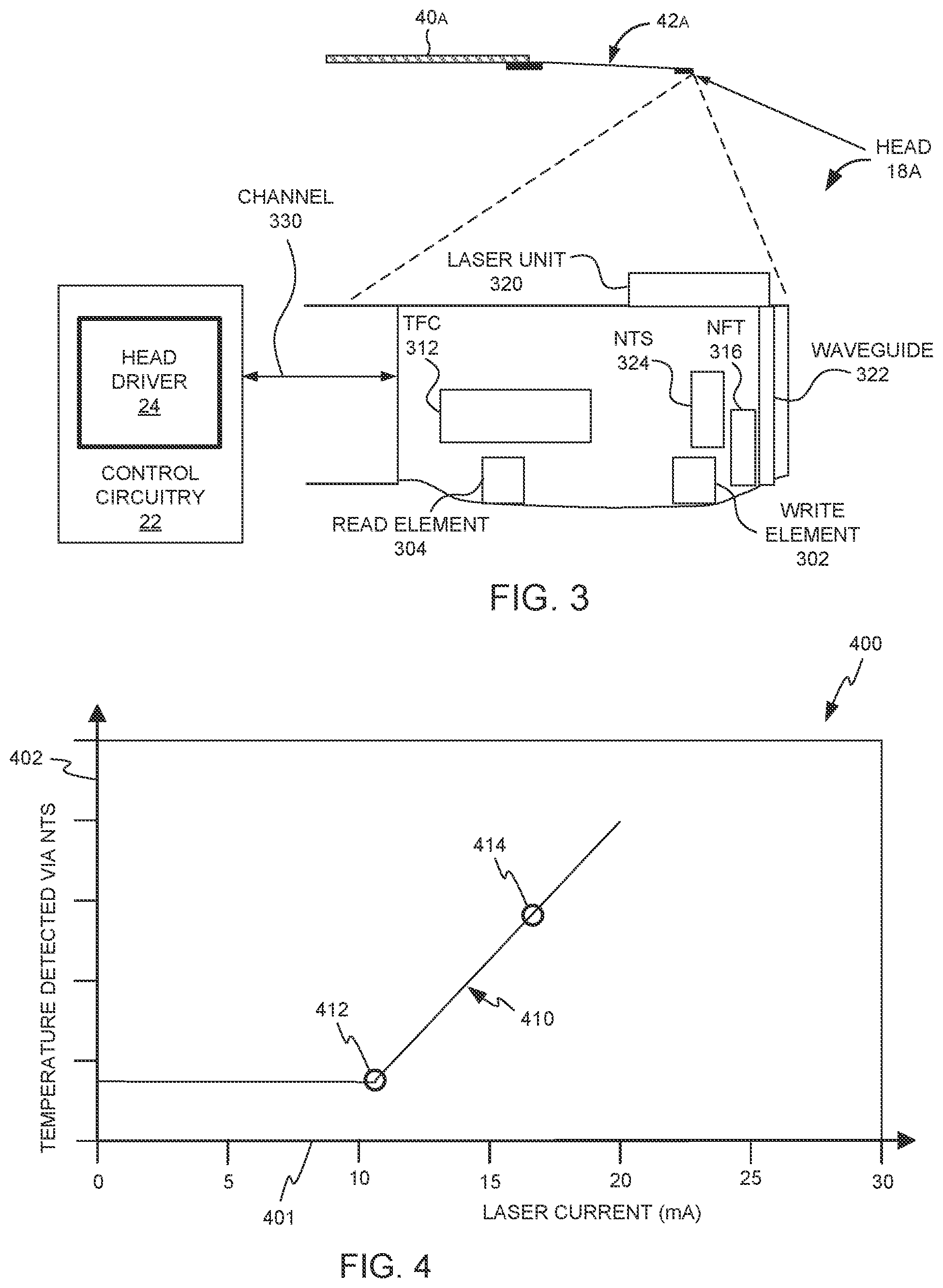 Patent US11783854 Figure 3 – Data storage device with detection and mitigation of non-nominal head heat dissipation