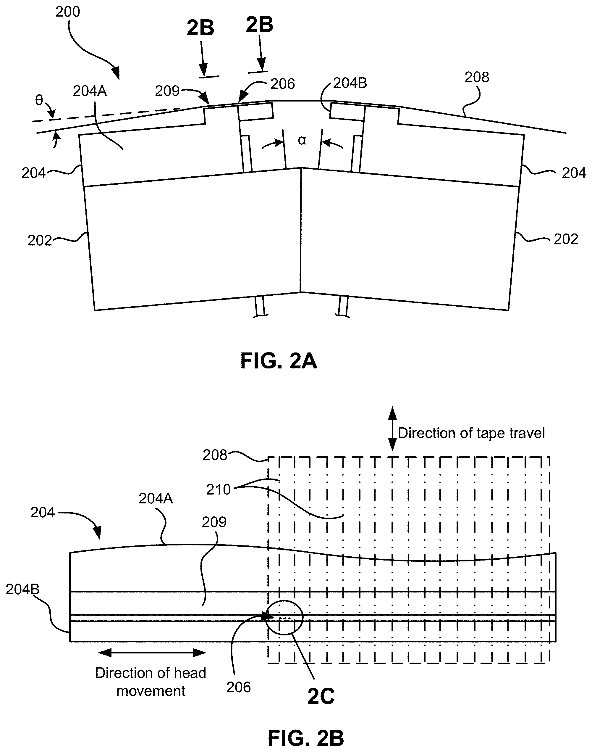 Patent US11783857 Figure 2 – Data storage system and magnetic tape recording media with features for correcting the combined effects of tape skew and tape dimensional stability