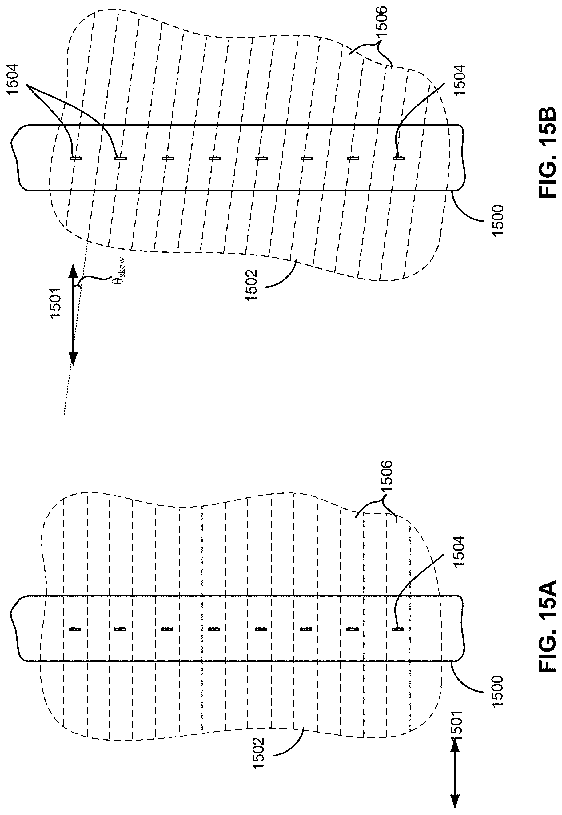 Patent US11783857 Figure 14 – Data storage system and magnetic tape recording media with features for correcting the combined effects of tape skew and tape dimensional stability