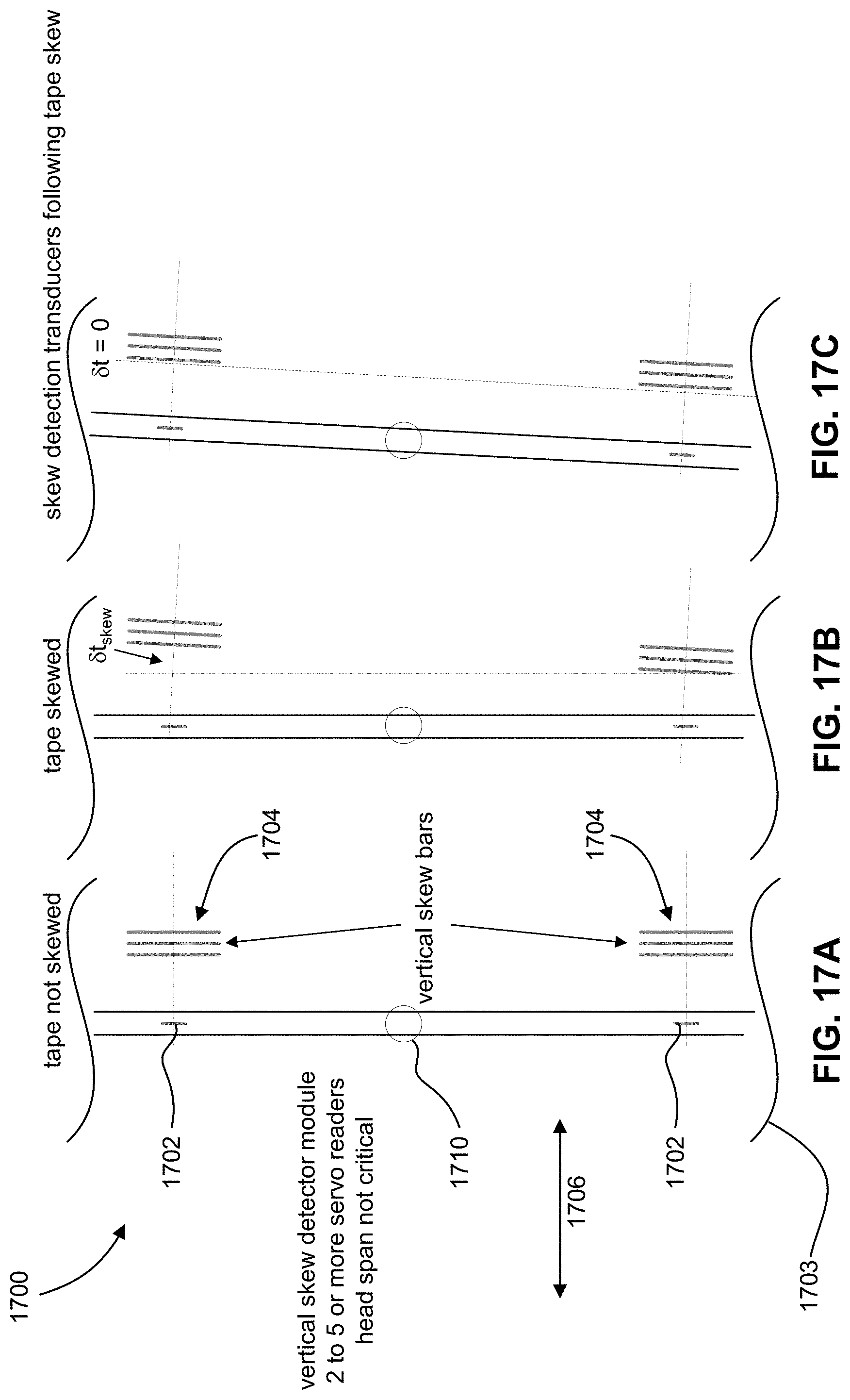 Patent US11783857 Figure 18 – Data storage system and magnetic tape recording media with features for correcting the combined effects of tape skew and tape dimensional stability