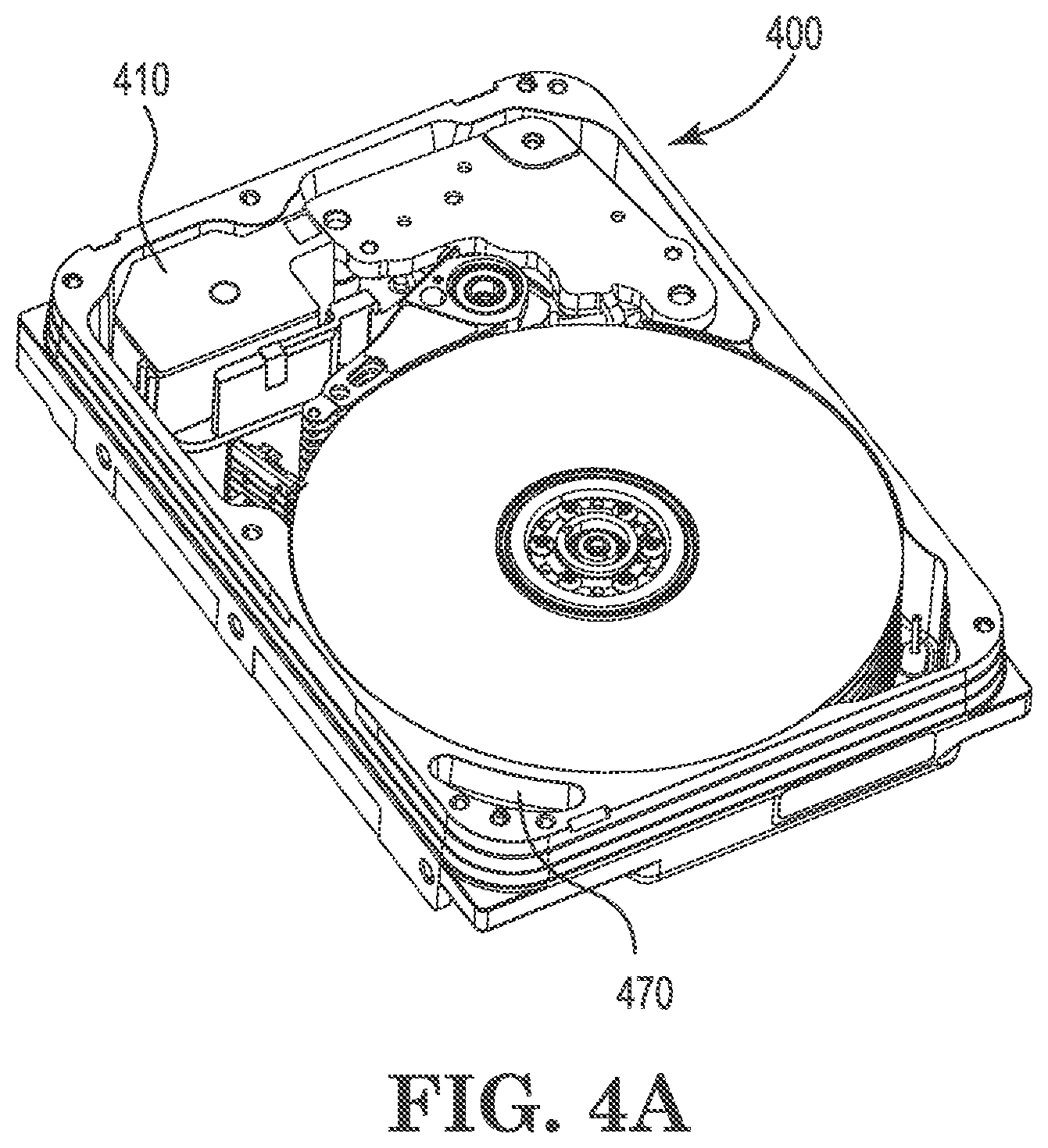 Patent US11783867 Figure 4 – Electronic device that includes a composition that can actively generate and release a gaseous oxidizing agent component into an interior space of the electronic device, and related subassemblies and methods