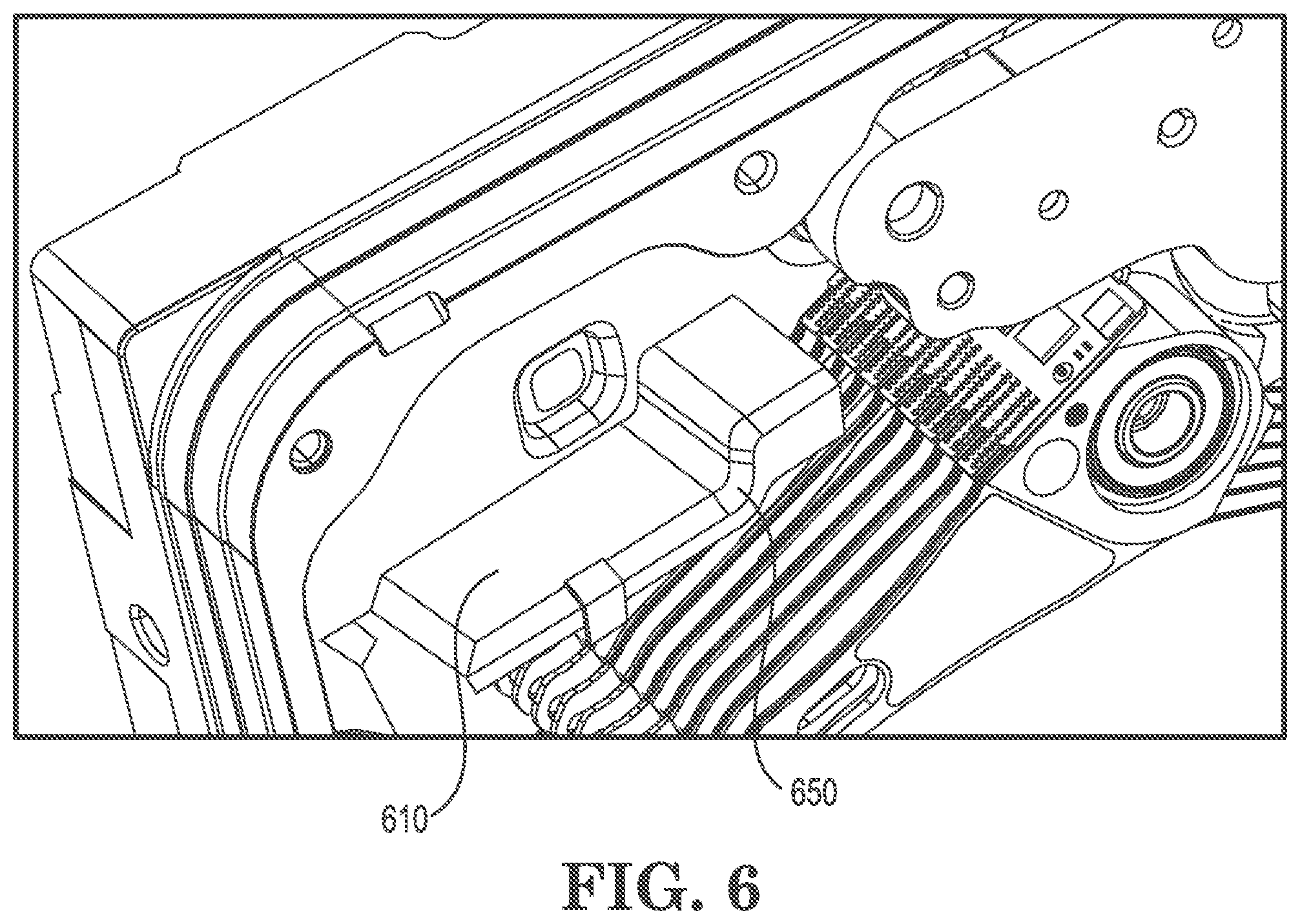 Patent US11783867 Figure 8 – Electronic device that includes a composition that can actively generate and release a gaseous oxidizing agent component into an interior space of the electronic device, and related subassemblies and methods