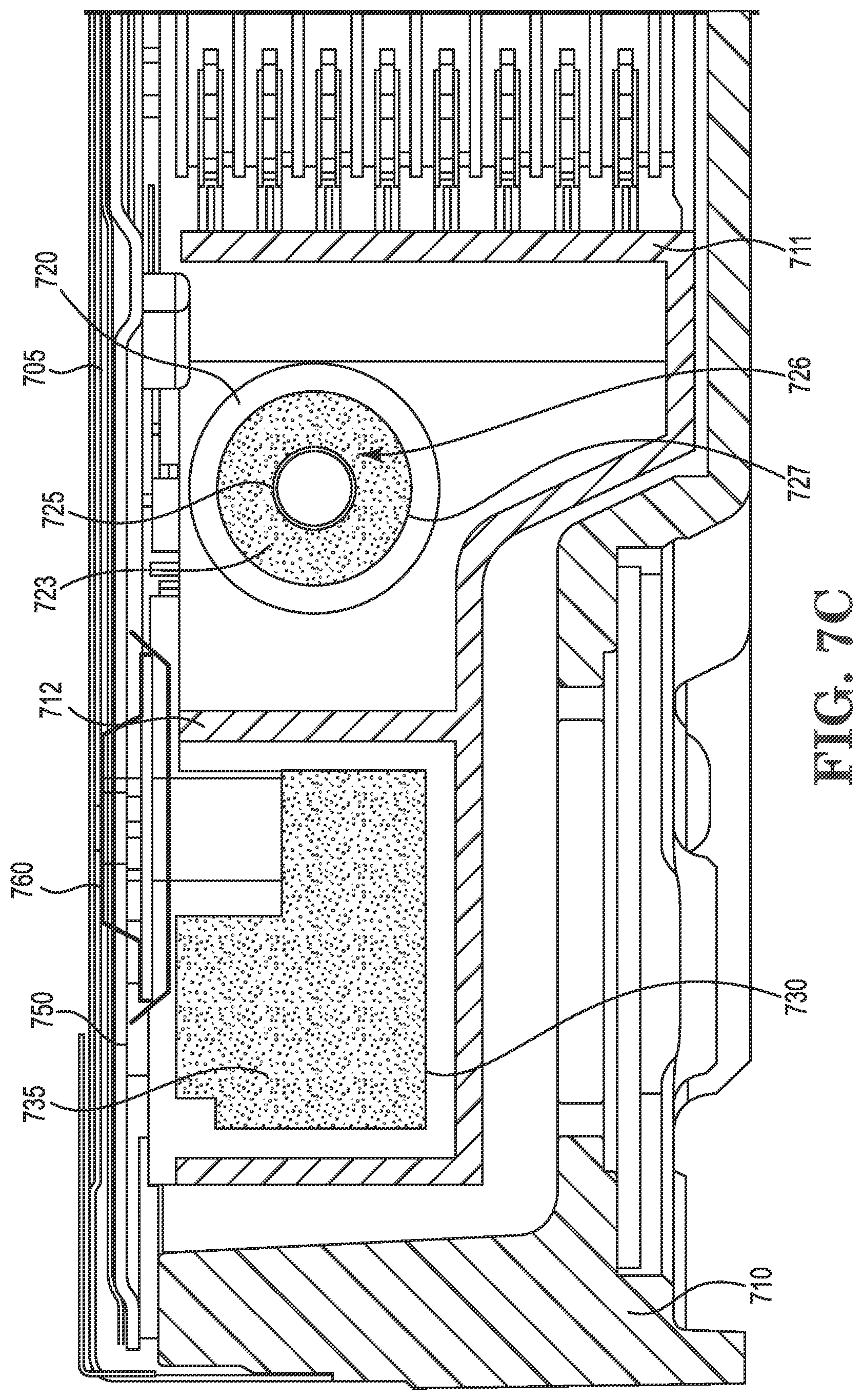 Patent US11783867 Figure 11 – Electronic device that includes a composition that can actively generate and release a gaseous oxidizing agent component into an interior space of the electronic device, and related subassemblies and methods