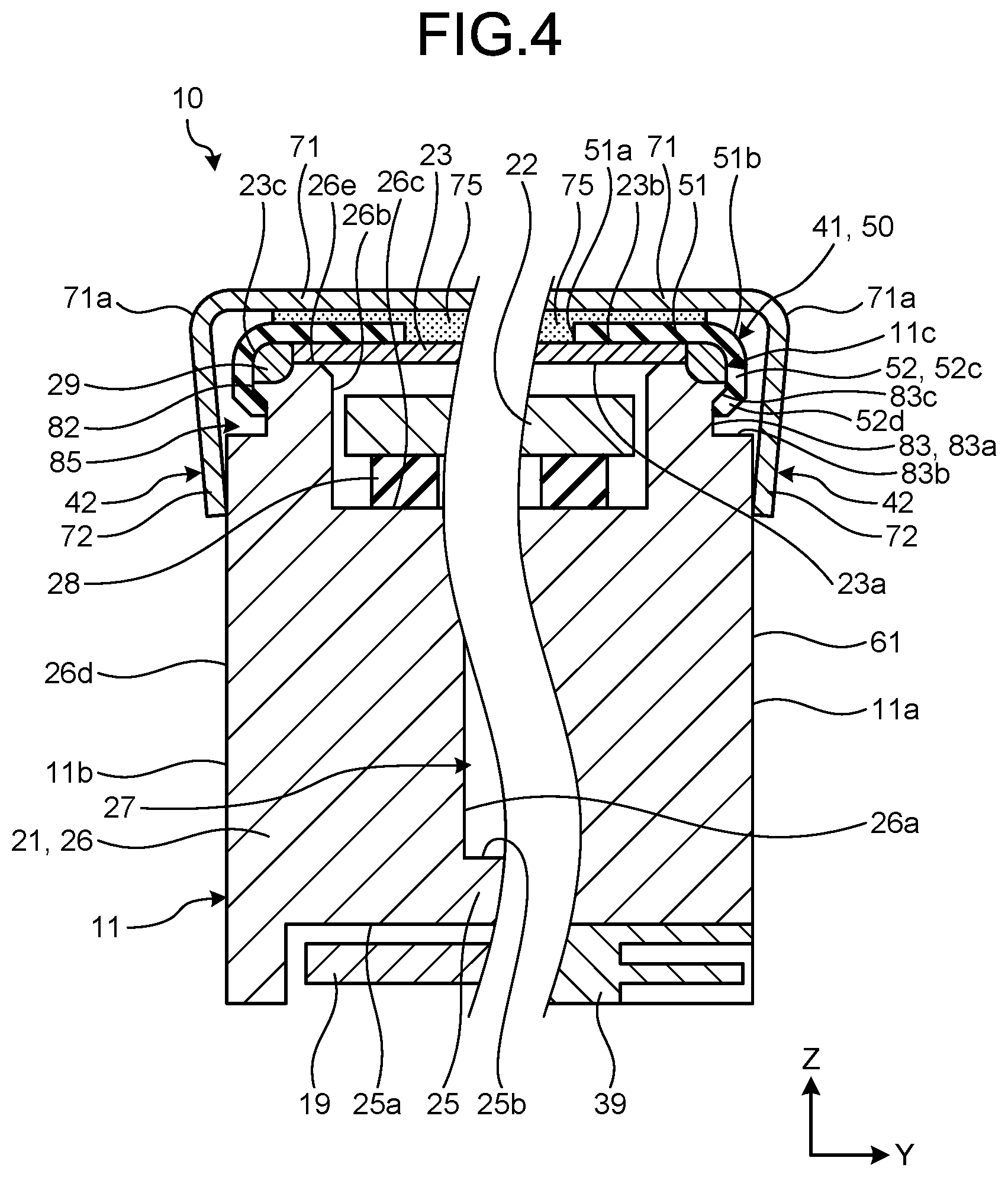 Patent US11783868 Figure 4 – Disk device to cover a welded part of a housing with a protective member
