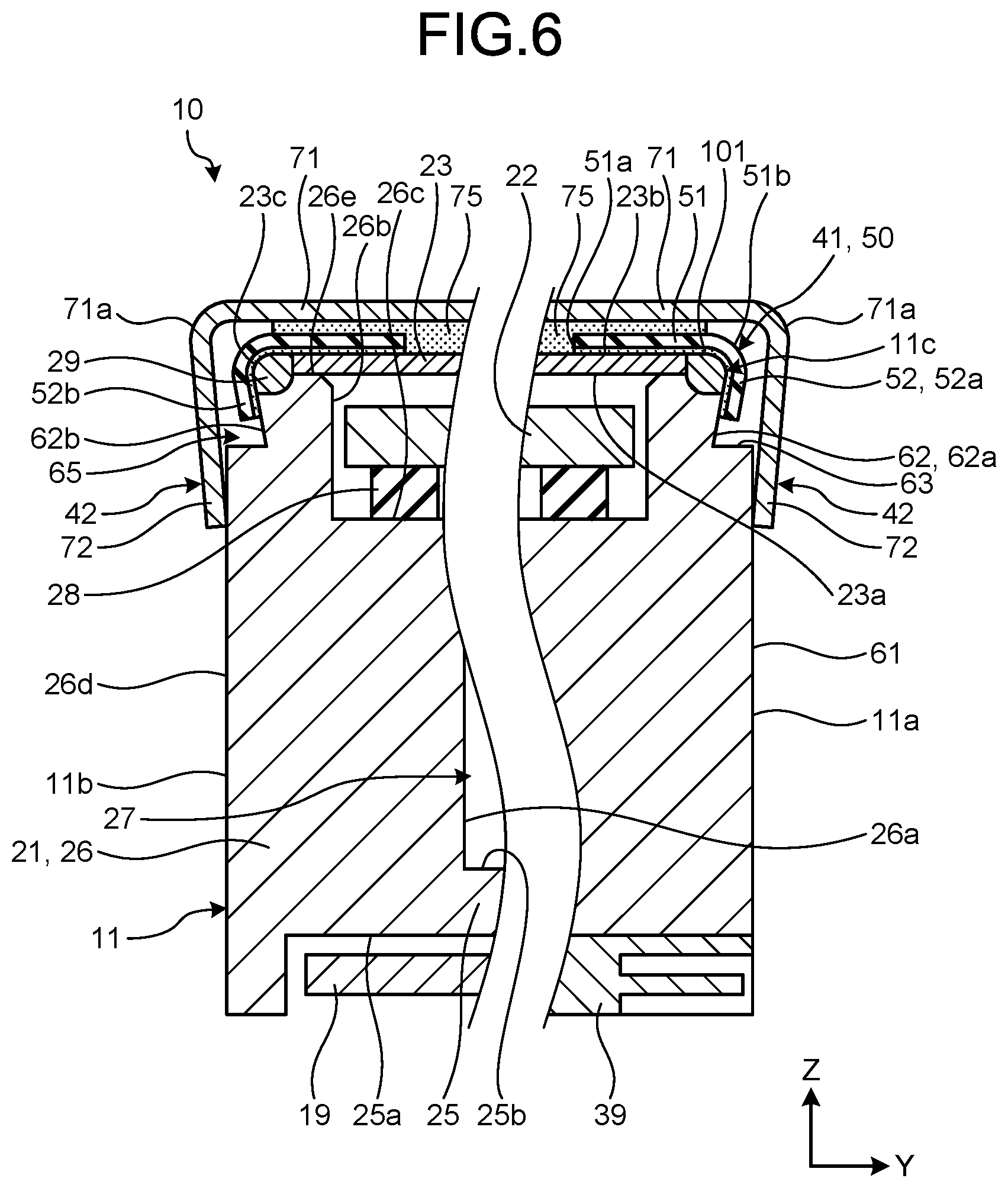 Patent US11783868 Figure 6 – Disk device to cover a welded part of a housing with a protective member