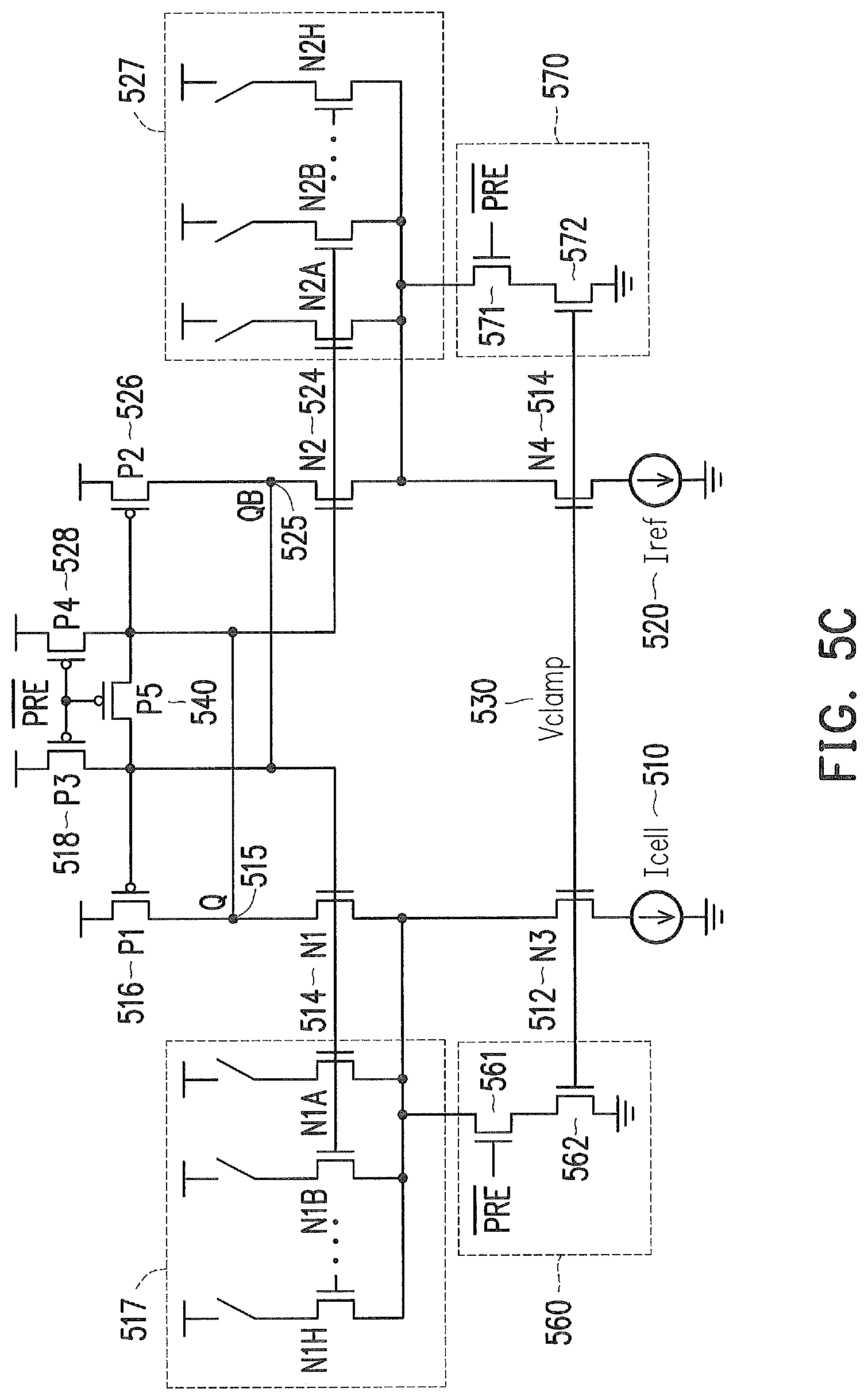 Patent US11783873 Figure 8 – Circuits and methods for compensating a mismatch in a sense amplifier