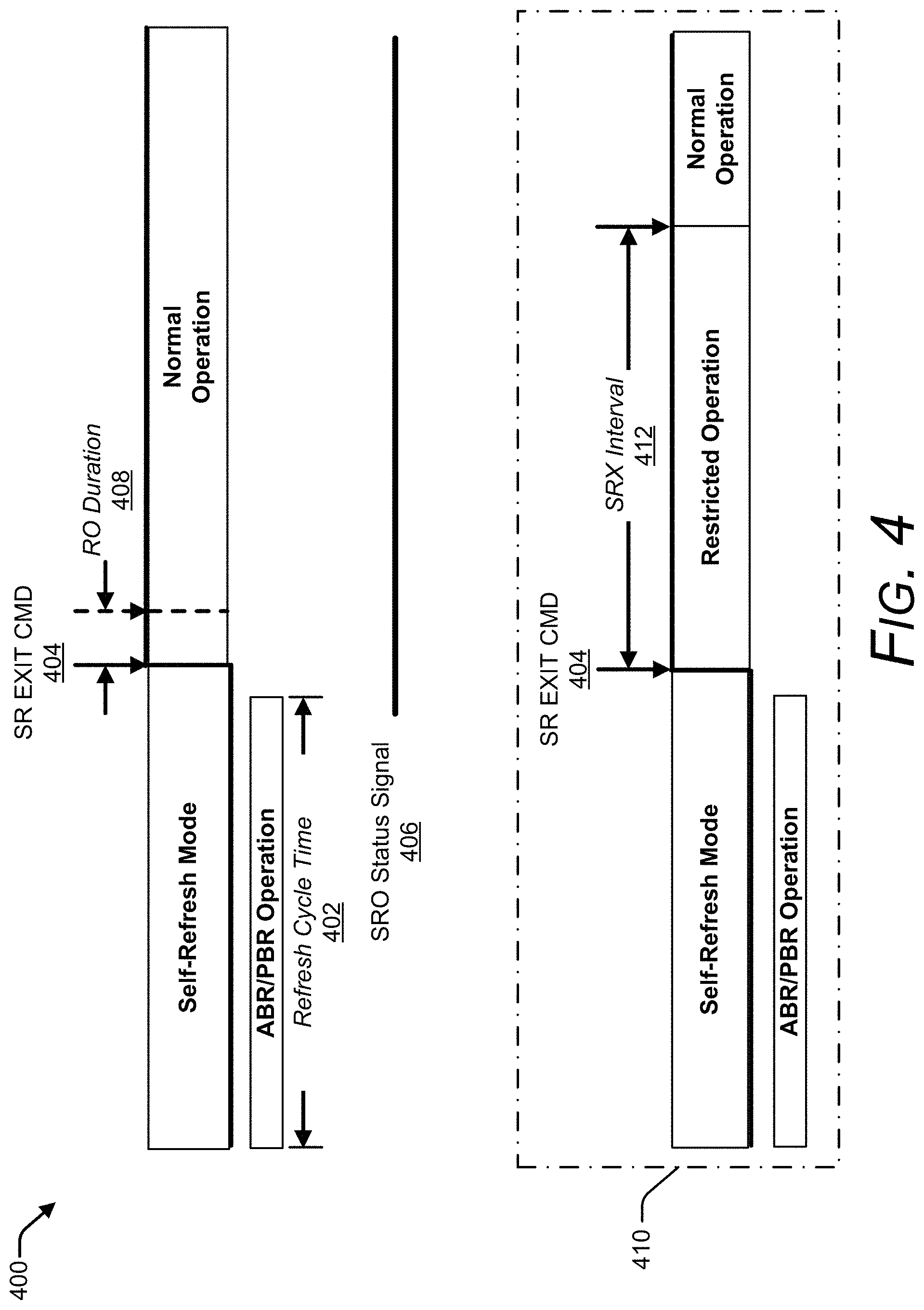 Patent US11783885 Figure 4 – Interactive memory self-refresh control