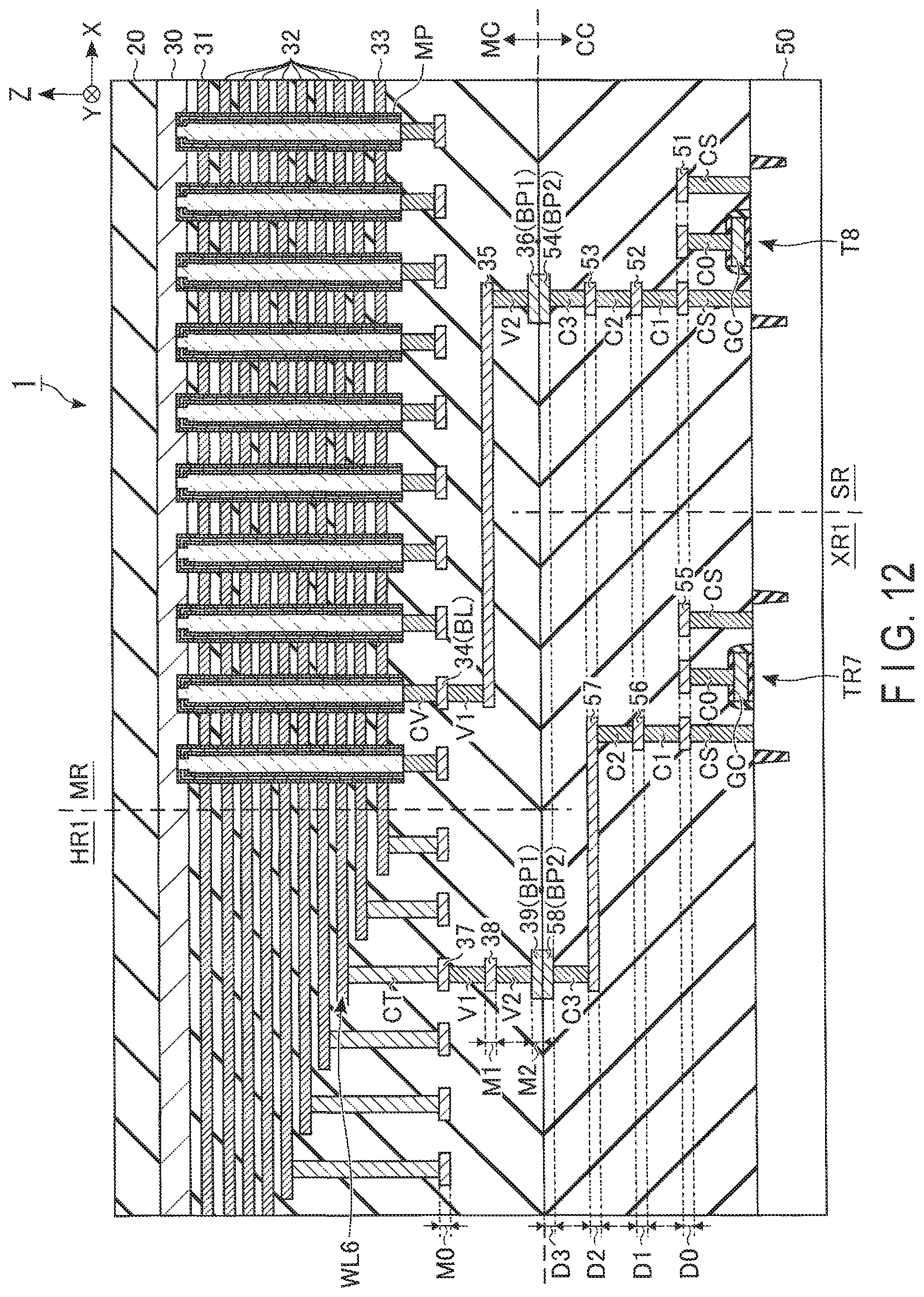 Patent US11783888 Figure 12 – Semiconductor memory device having memory chip bonded to a CMOS chip including a peripheral circuit