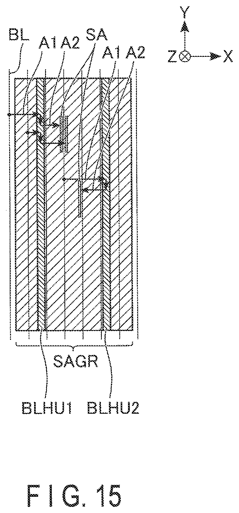 Patent US11783888 Figure 15 – Semiconductor memory device having memory chip bonded to a CMOS chip including a peripheral circuit