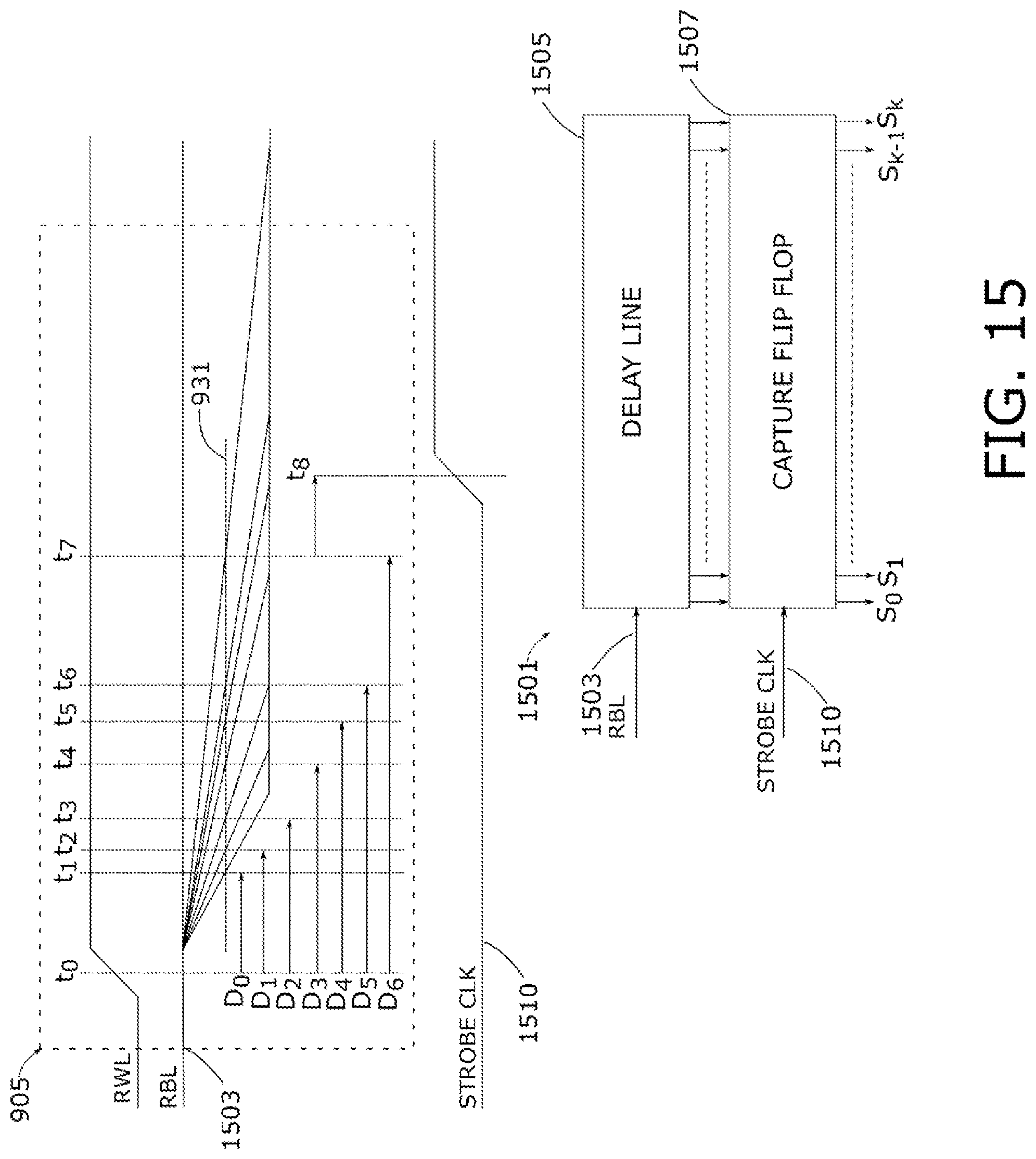 Patent US11783891 Figure 15 – Memory device having variable impedance memory cells and time-to-transition sensing of data stored therein