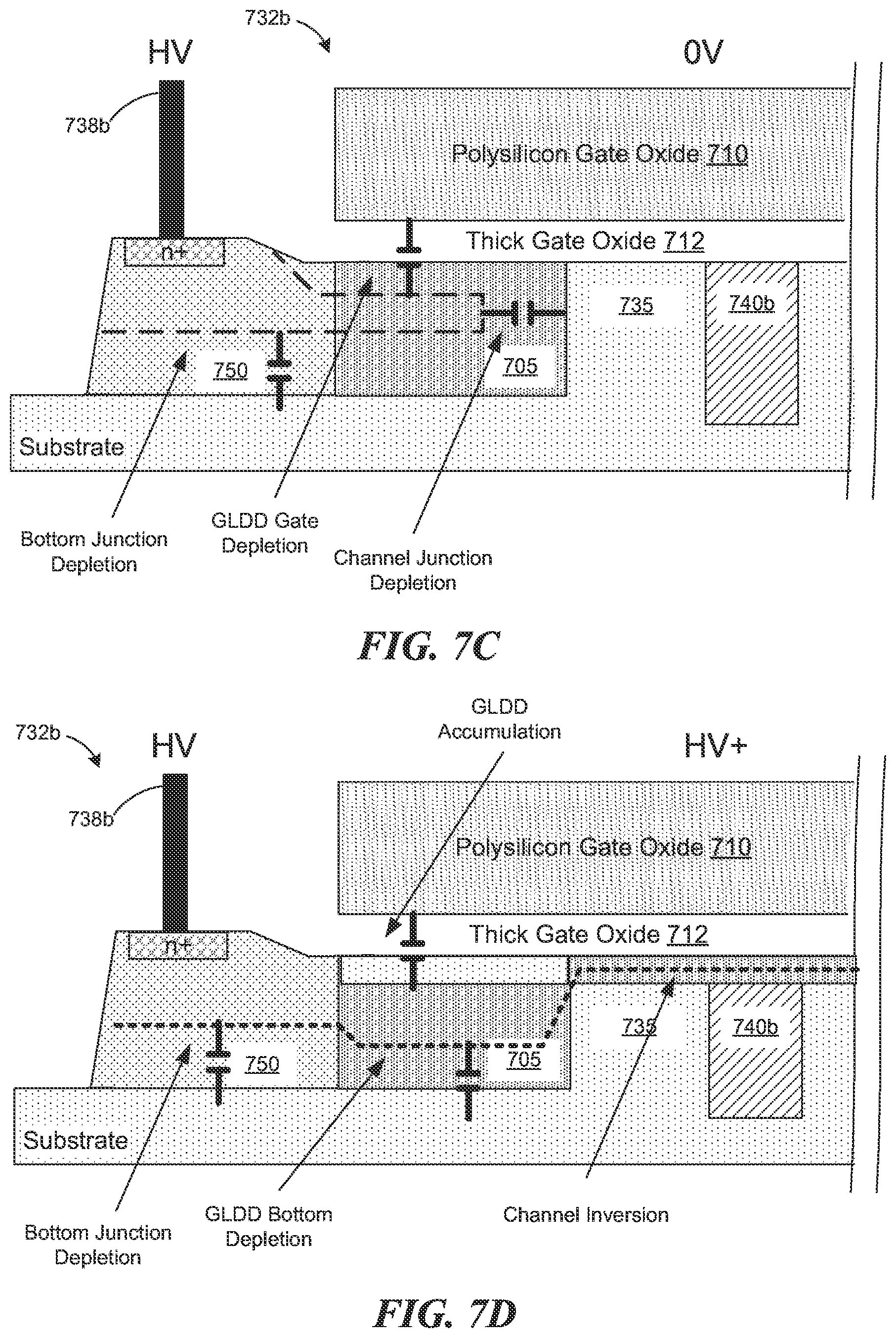 Patent US11783896 Figure 9 – Interleaved string drivers, string driver with narrow active region, and gated LDD string driver