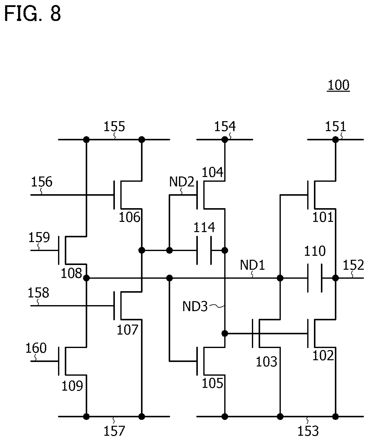 Patent US11783906 Figure 8 – Semiconductor device and electronic device