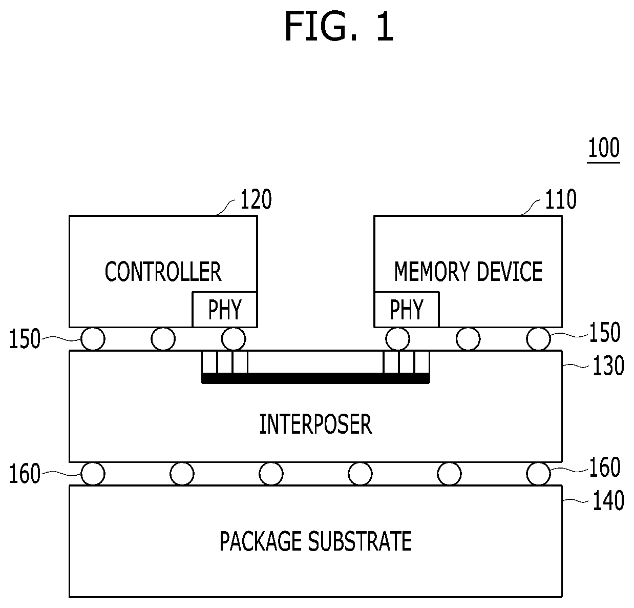 Patent US11783908 — Stacked semiconductor device and semiconductor system including the same — Figure 1