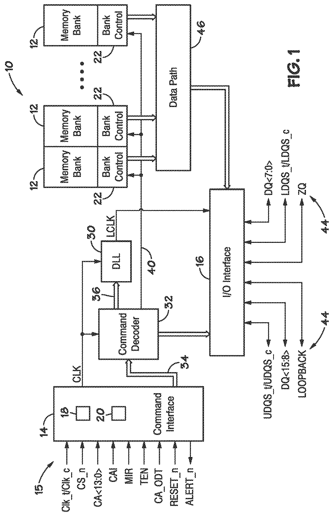 Patent US11783909 Figure 1 – Systems and methods for power savings in row repaired memory