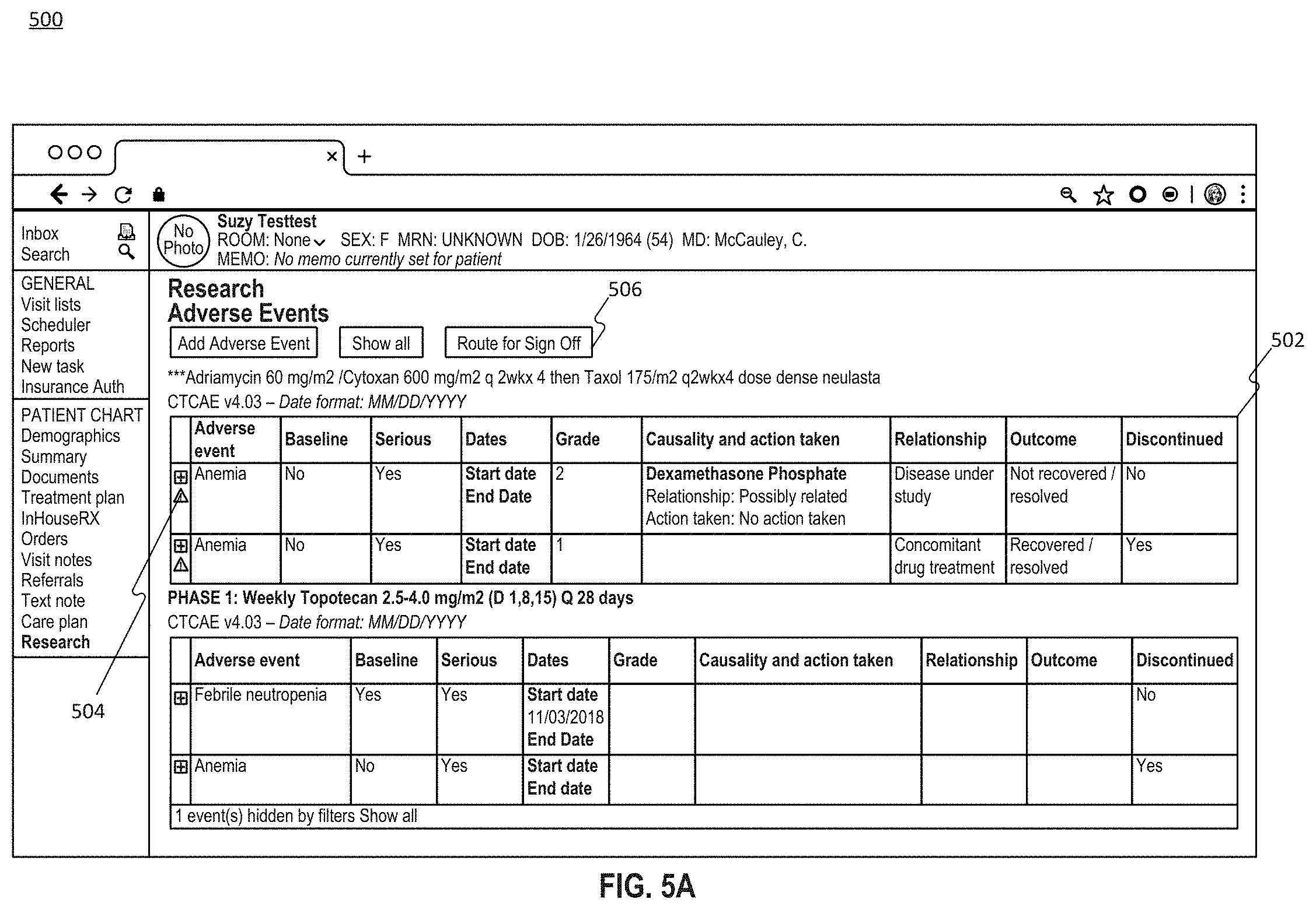 Patent US11783923 Figure 8 – Systems and methods for tracking patient events