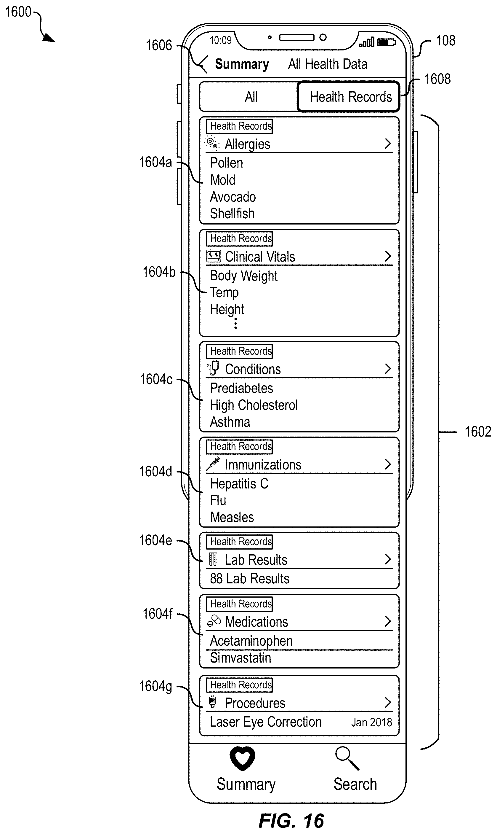 Patent US11783926 Figure 16 – Generation of customized personal health ontologies