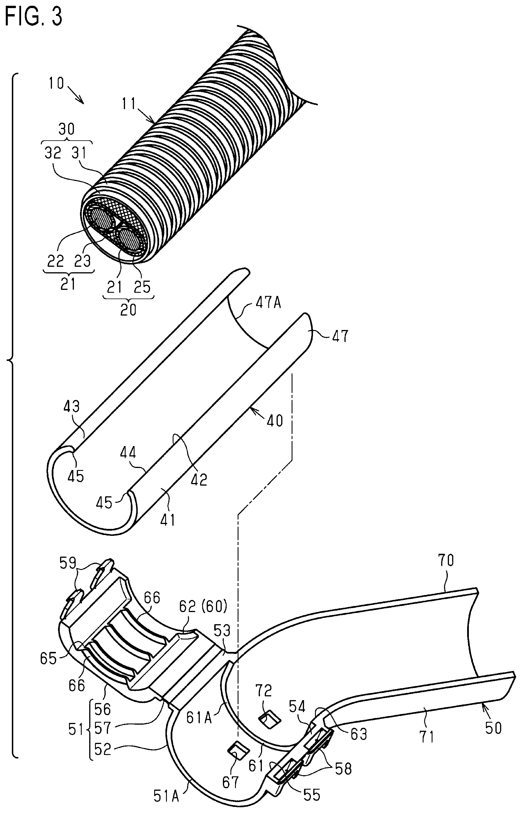 Patent US11783962 Figure 3 – Wire harness