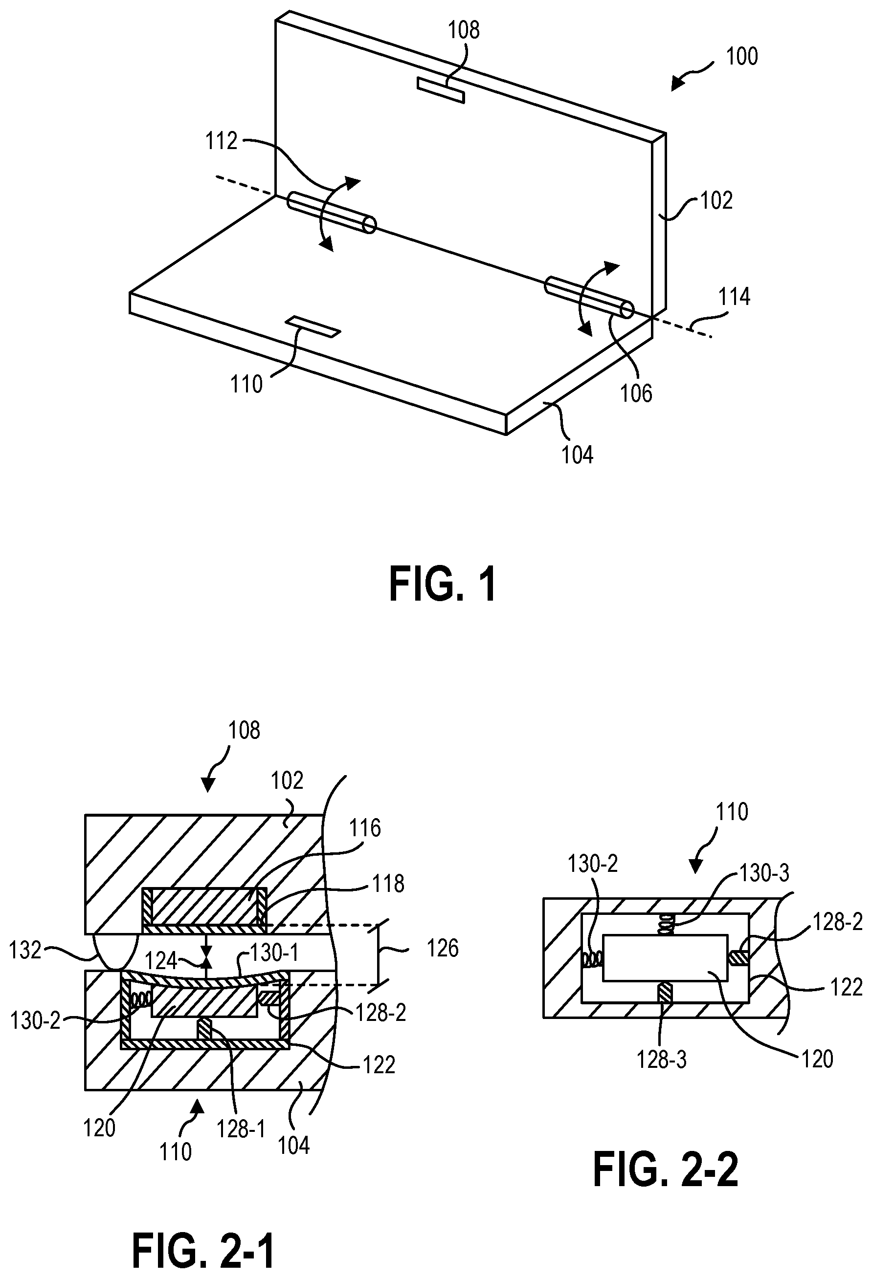 Patent US11783978 Figure 1 – Adjustable closure magnet for hinged device with assisted open