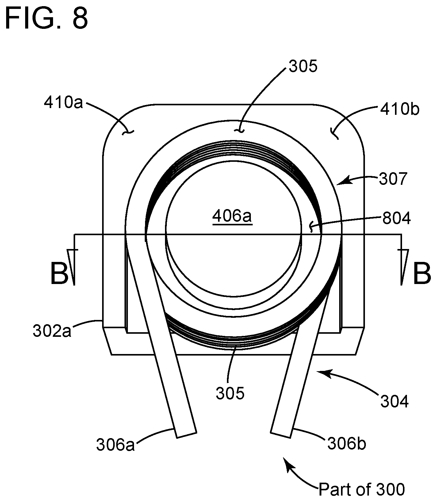 Patent US11783984 Figure 8 – Inductor apparatus optimized for low power loss in class-D audio amplifier applications and method for making the same