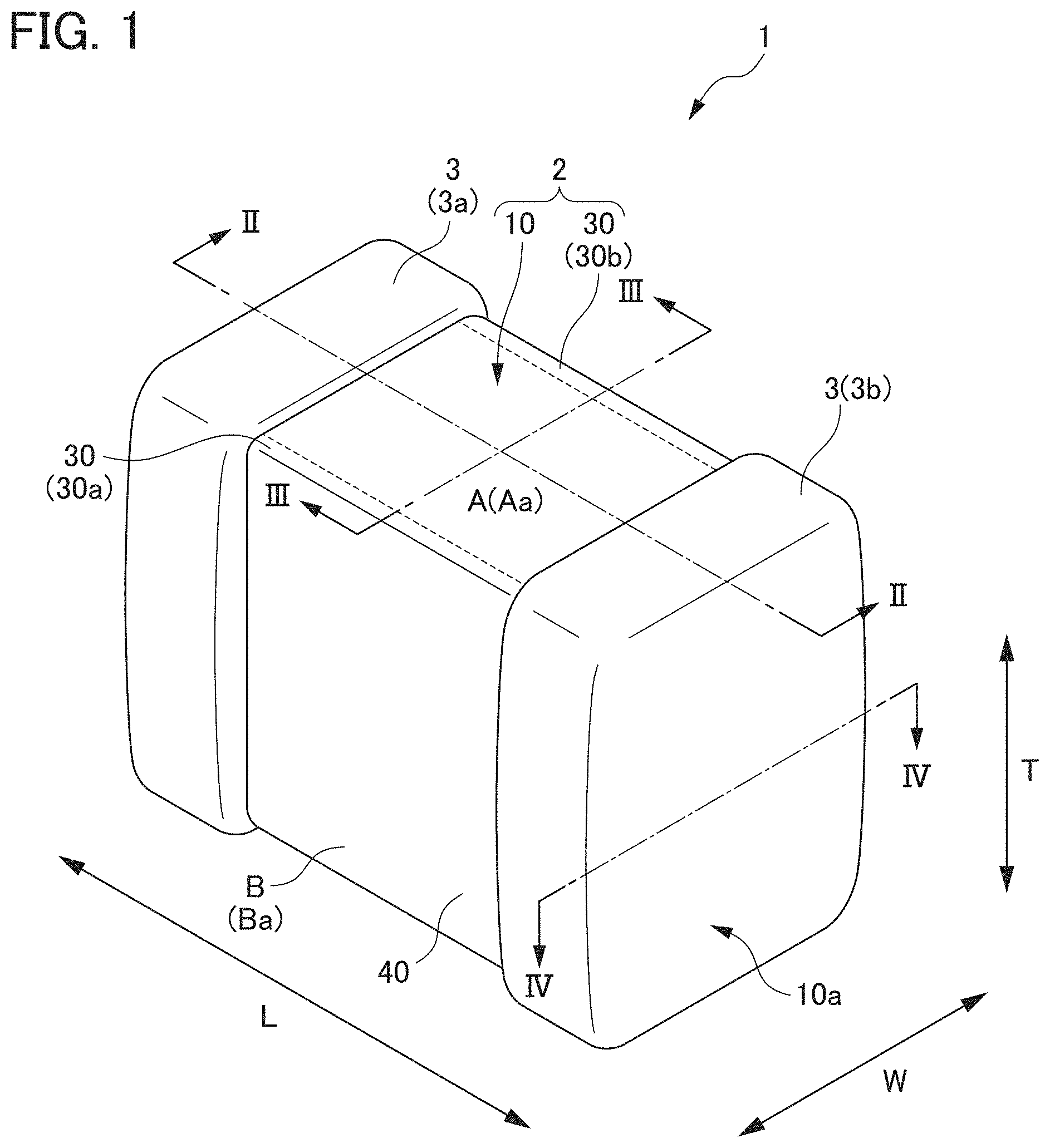Patent US11784003 Figure 1 – Electronic component